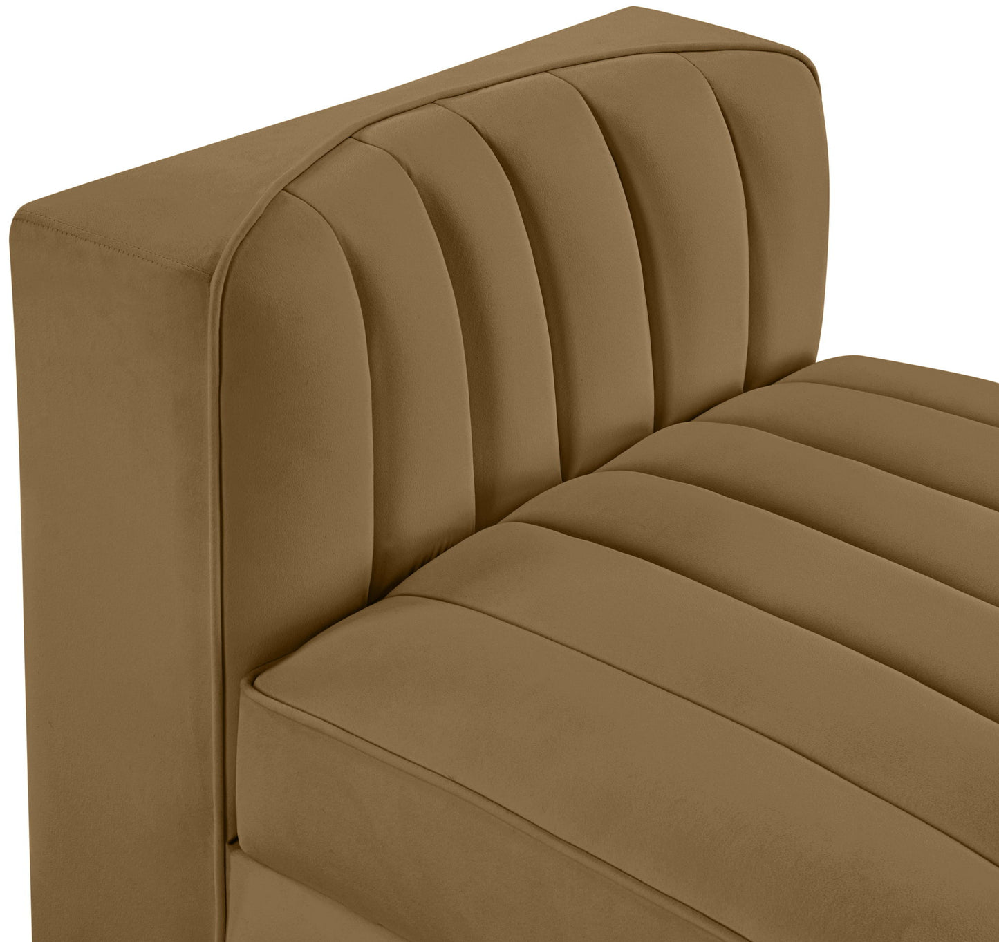 Rummi - Velvet Performance Fabric Upholstered Modular Armless Chair
