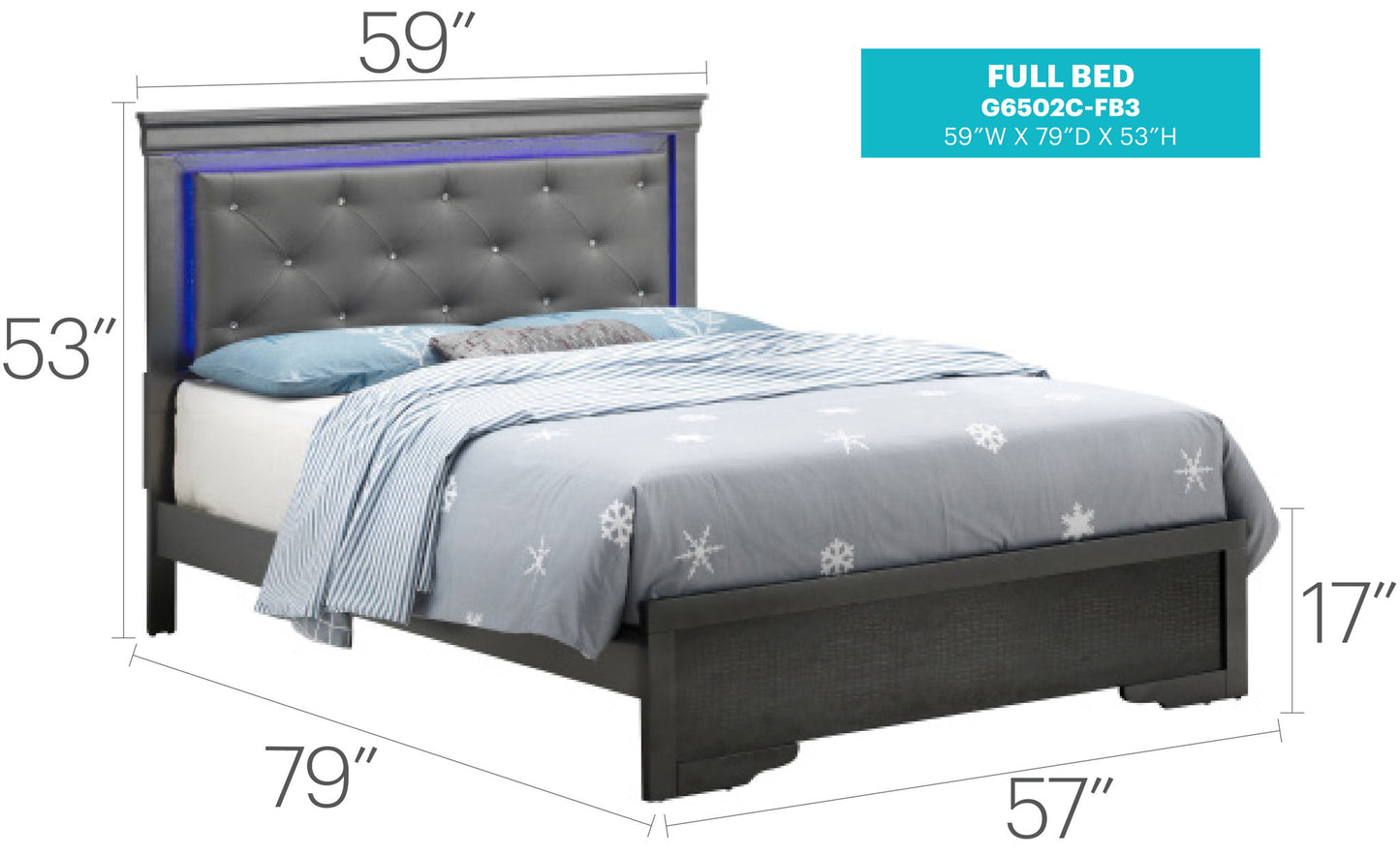Glory Furniture - Lorana - Bed With LED