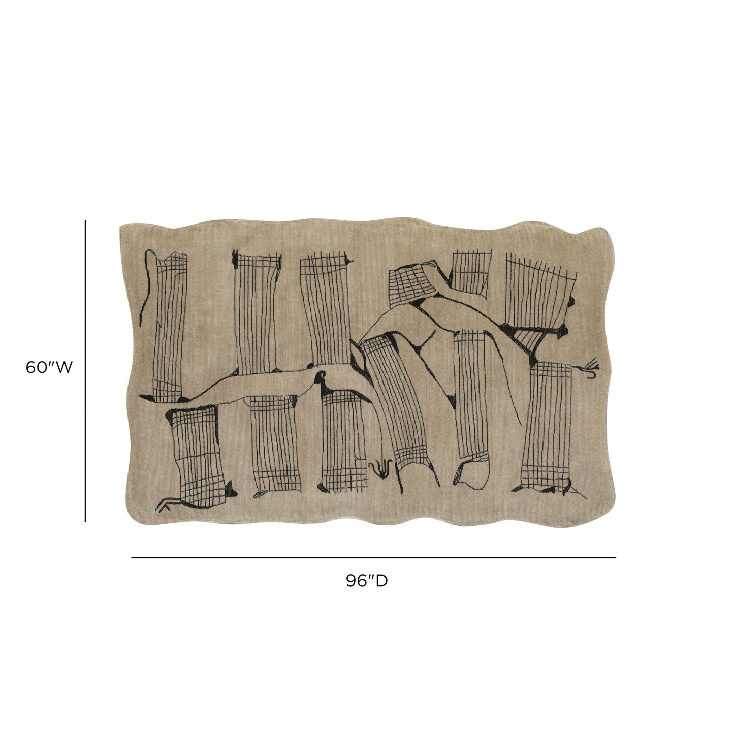 Mezzo - 5' x 8' Hand Tufted Wool Area Rug - Natural
