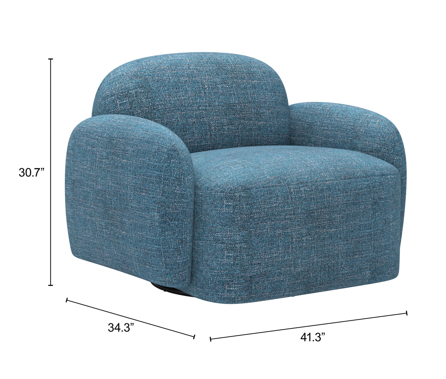 Cleo - Swivel Chair - Blue
