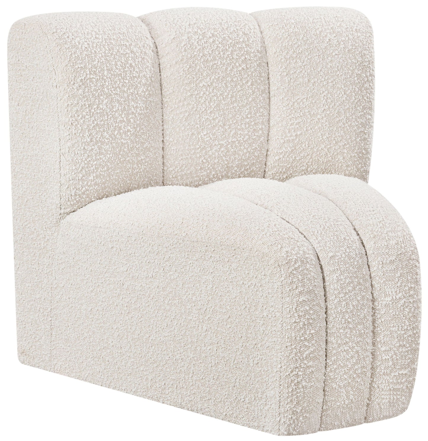 Arc - Boucle Fabric Curved Corner Chair