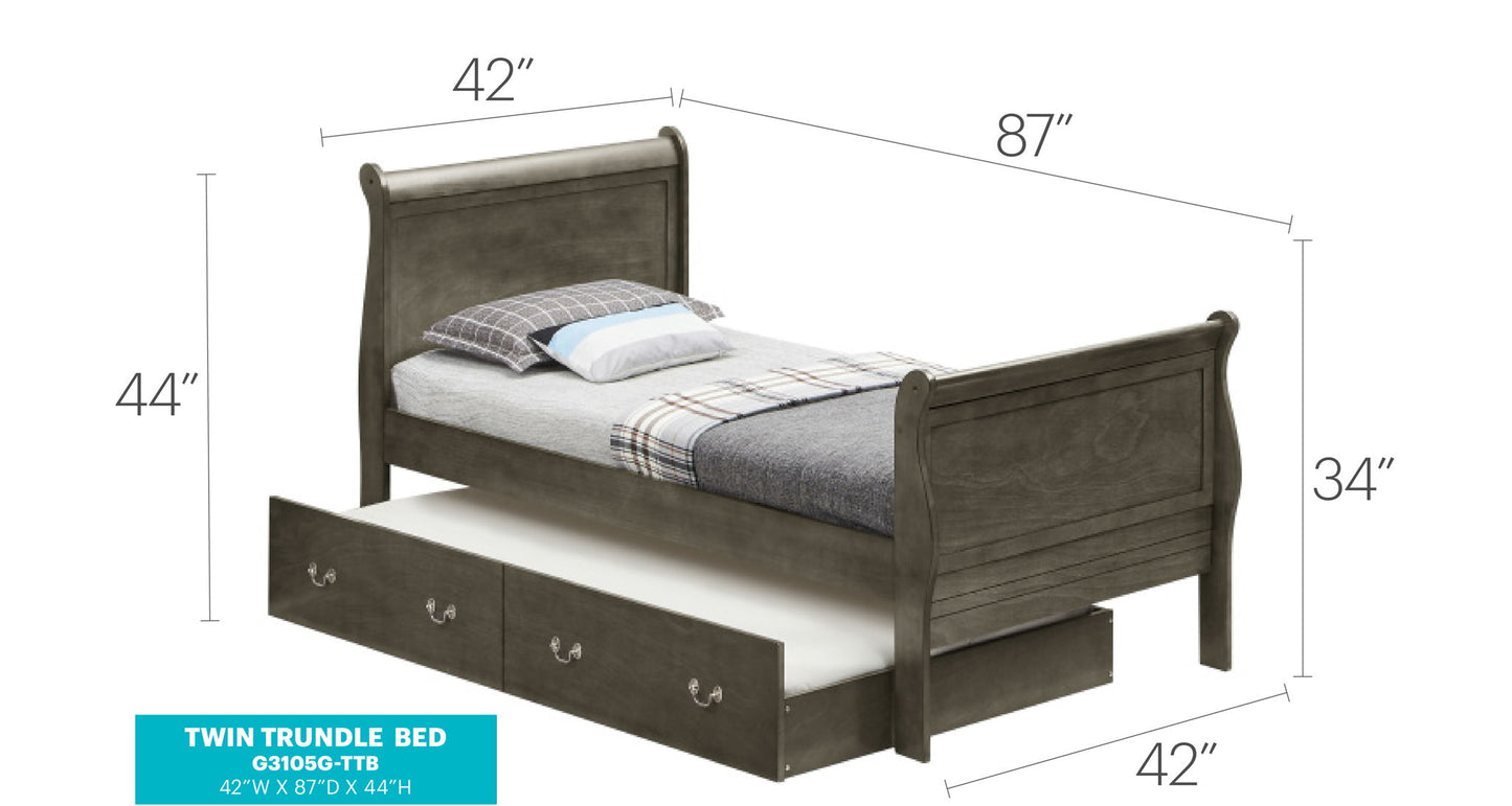 Glory Furniture - Louis Phillipe - Trundle Bed