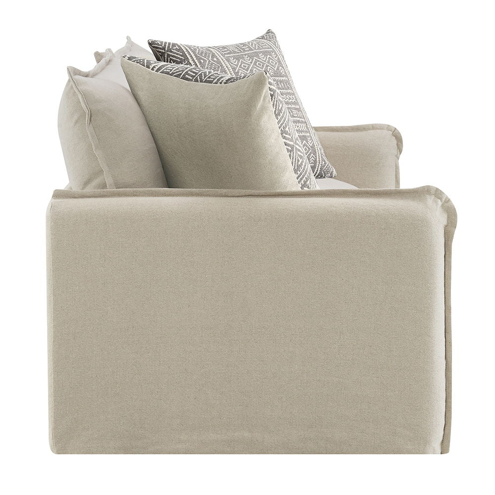 Upendo - Loveseat With 2 Pillows - Beige Linen
