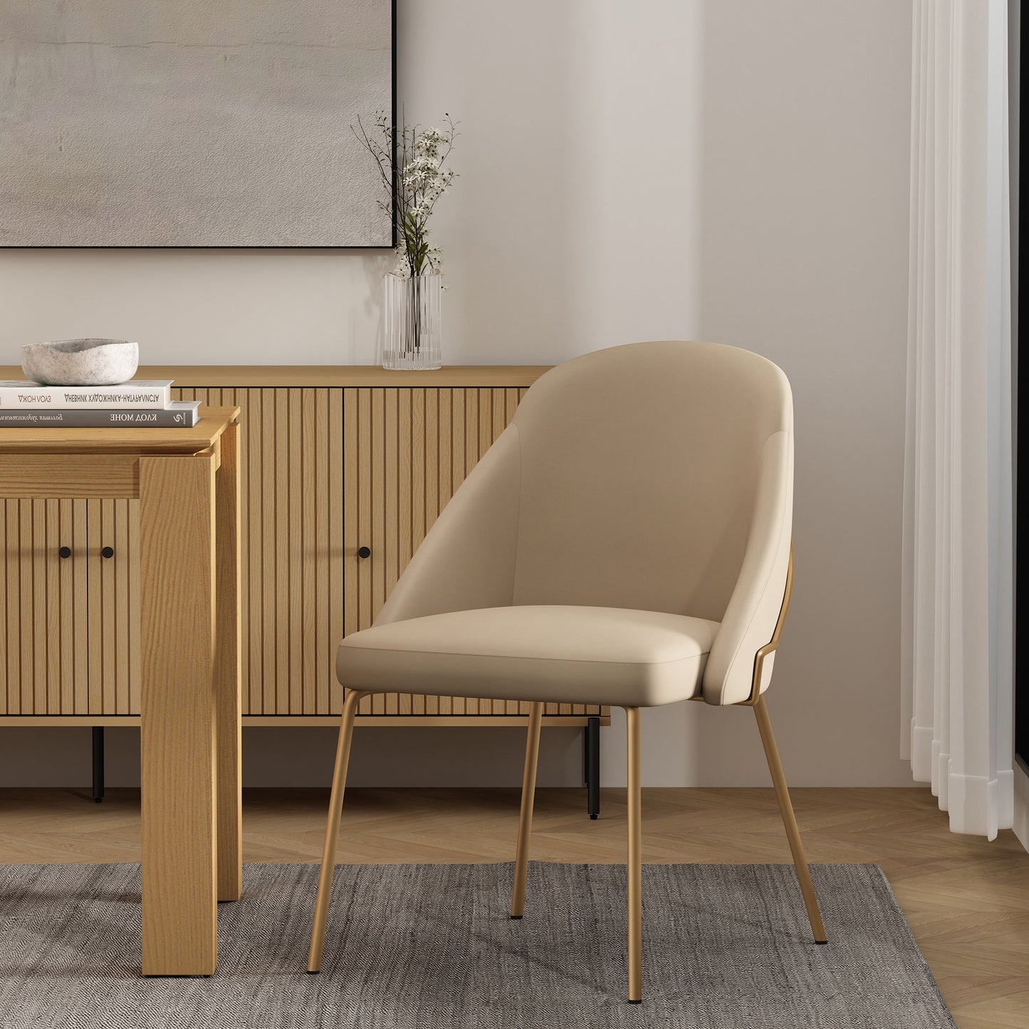 Manhattan Gracie - Dining Chair With Gold Legs