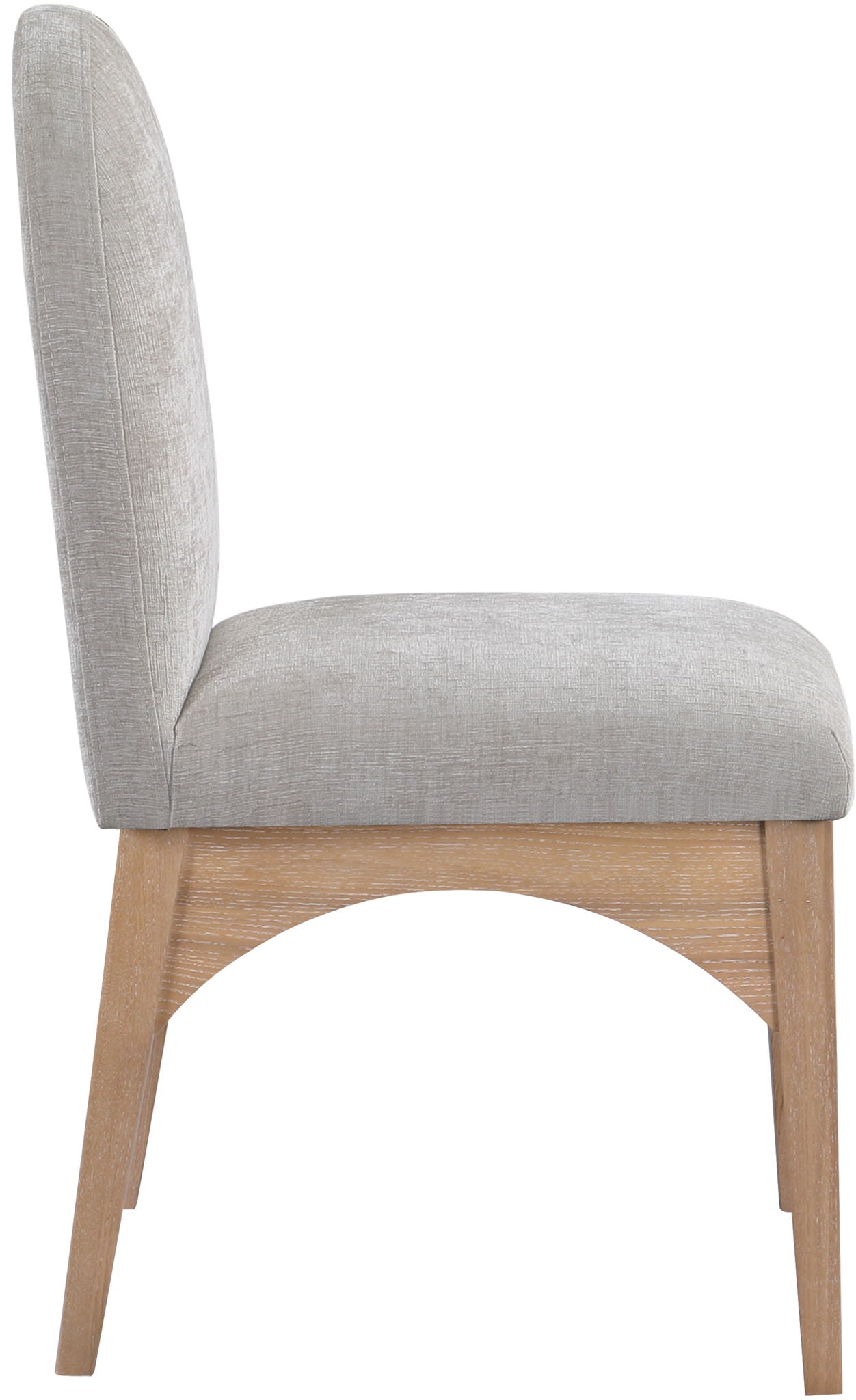 Waldorf - Chenille Dining Side Chair With Natural Legs