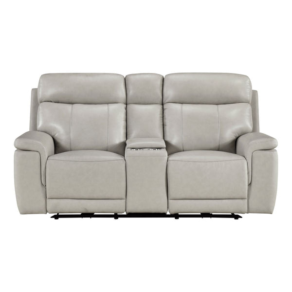 Celestia Power Double Reclining Love Seat with Power Headrest and Center Console