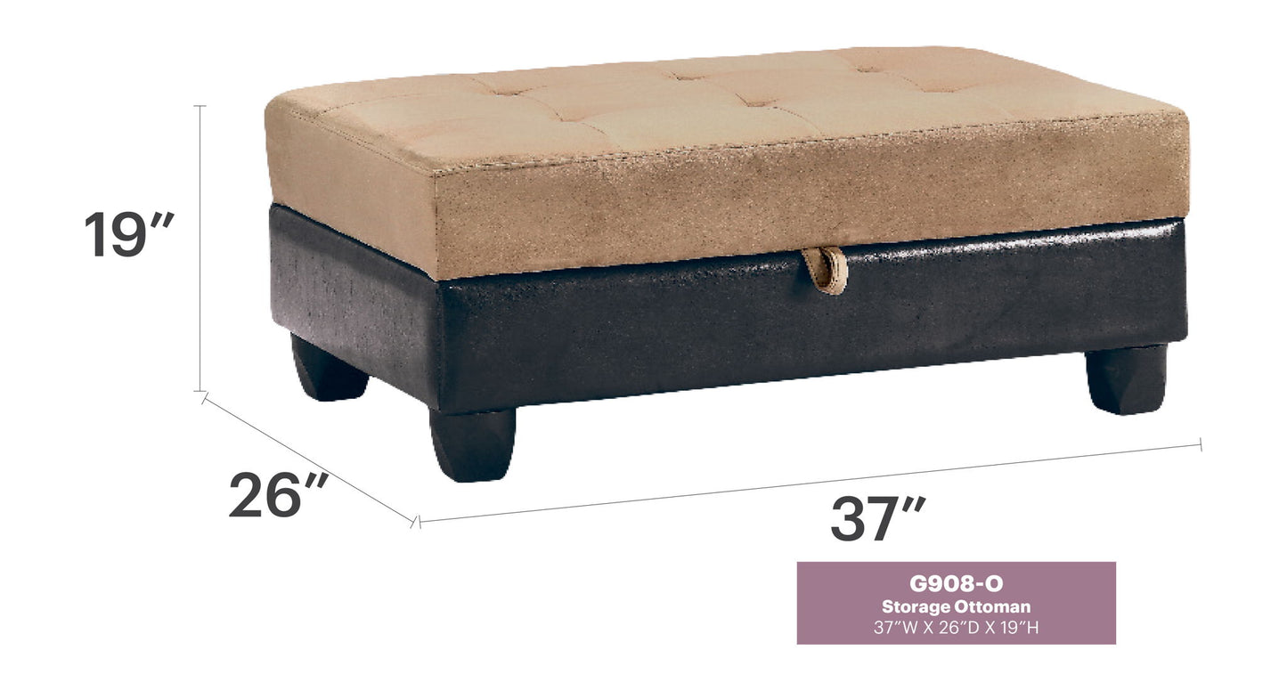 Glory Furniture - Gallant - Ottoman - Two Tone