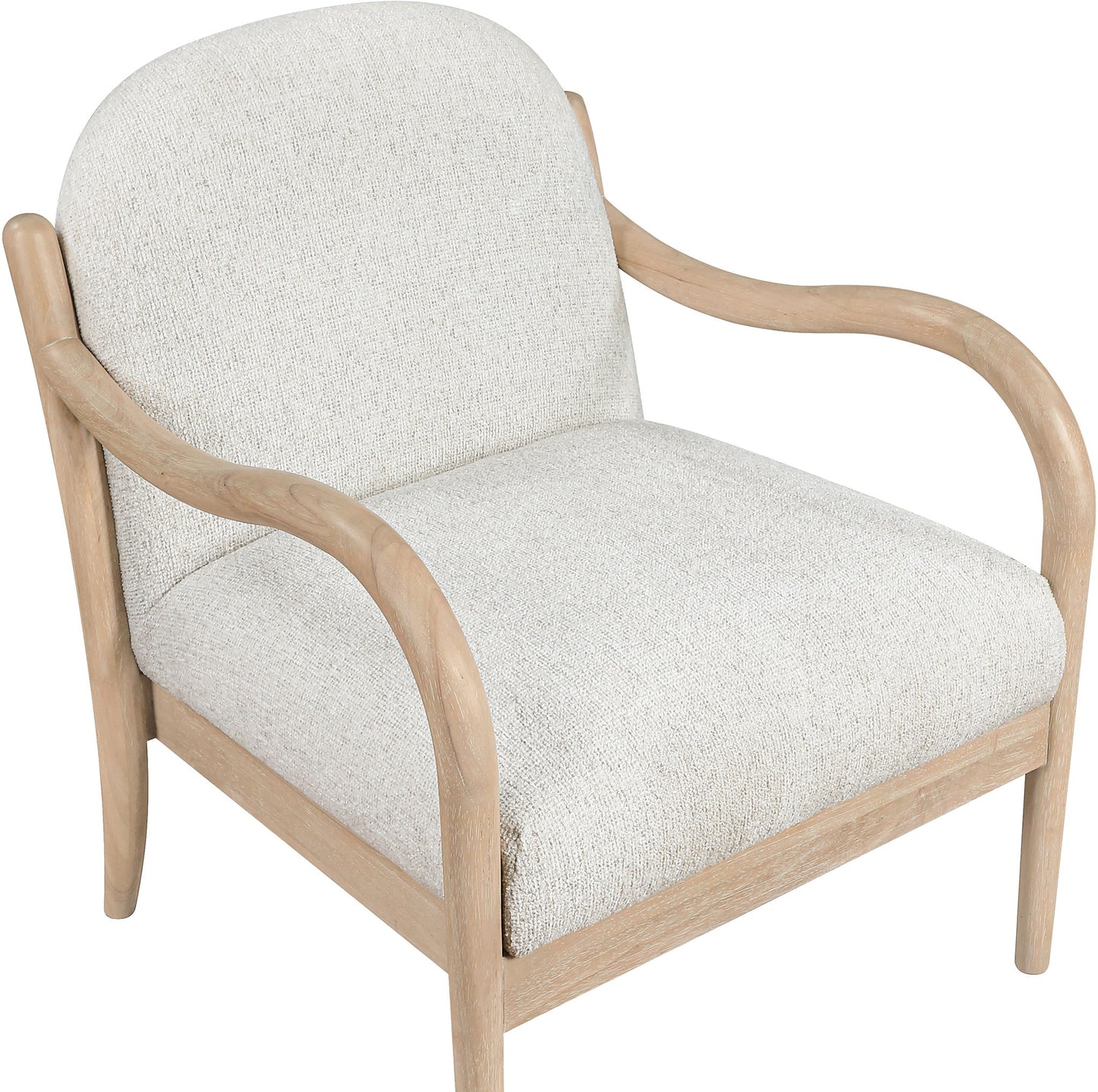Helmsley - Performance Fabric Upholstered Accent Chair - Cream / Natural
