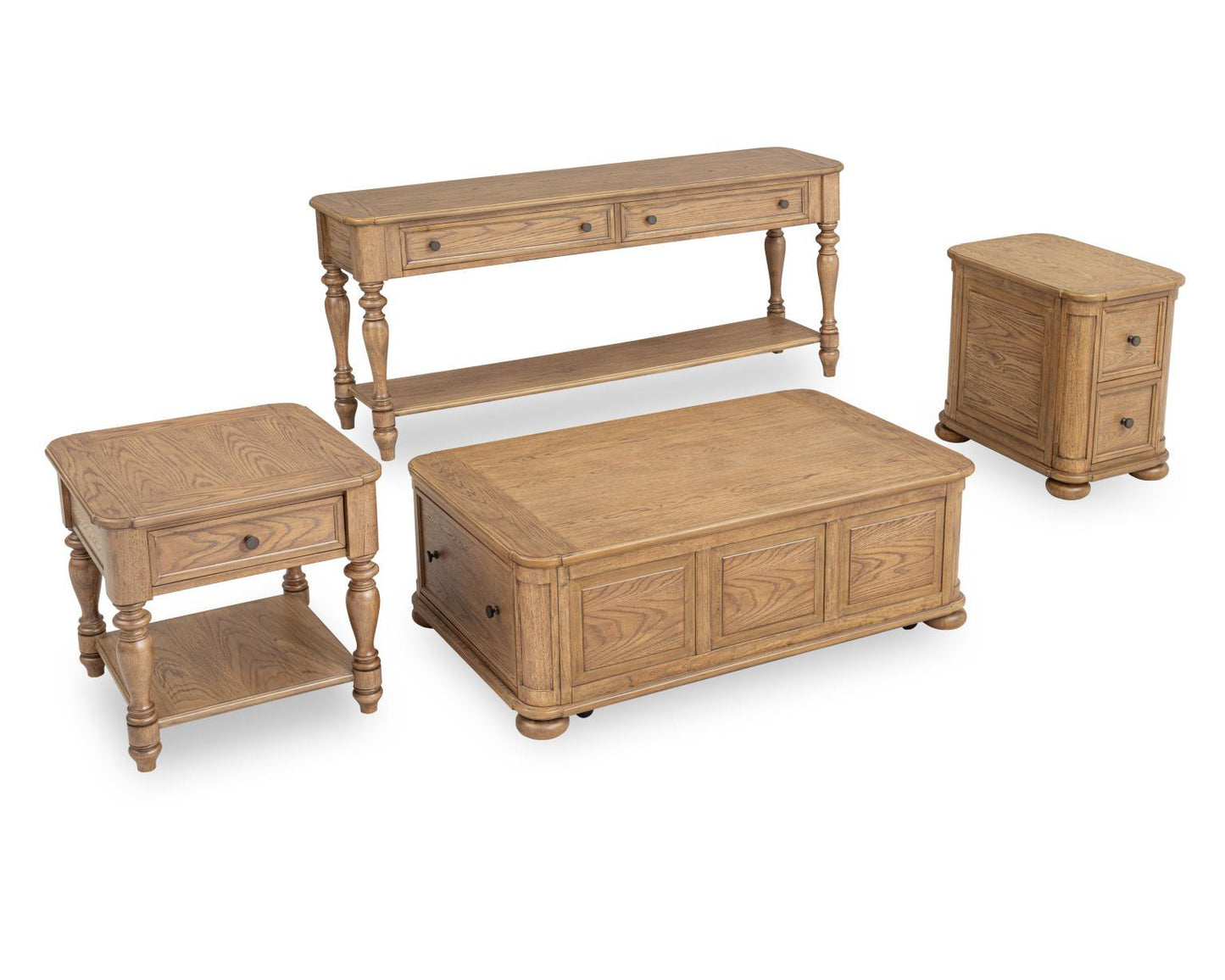 Nolan - Chairside Table - Dusted Barley
