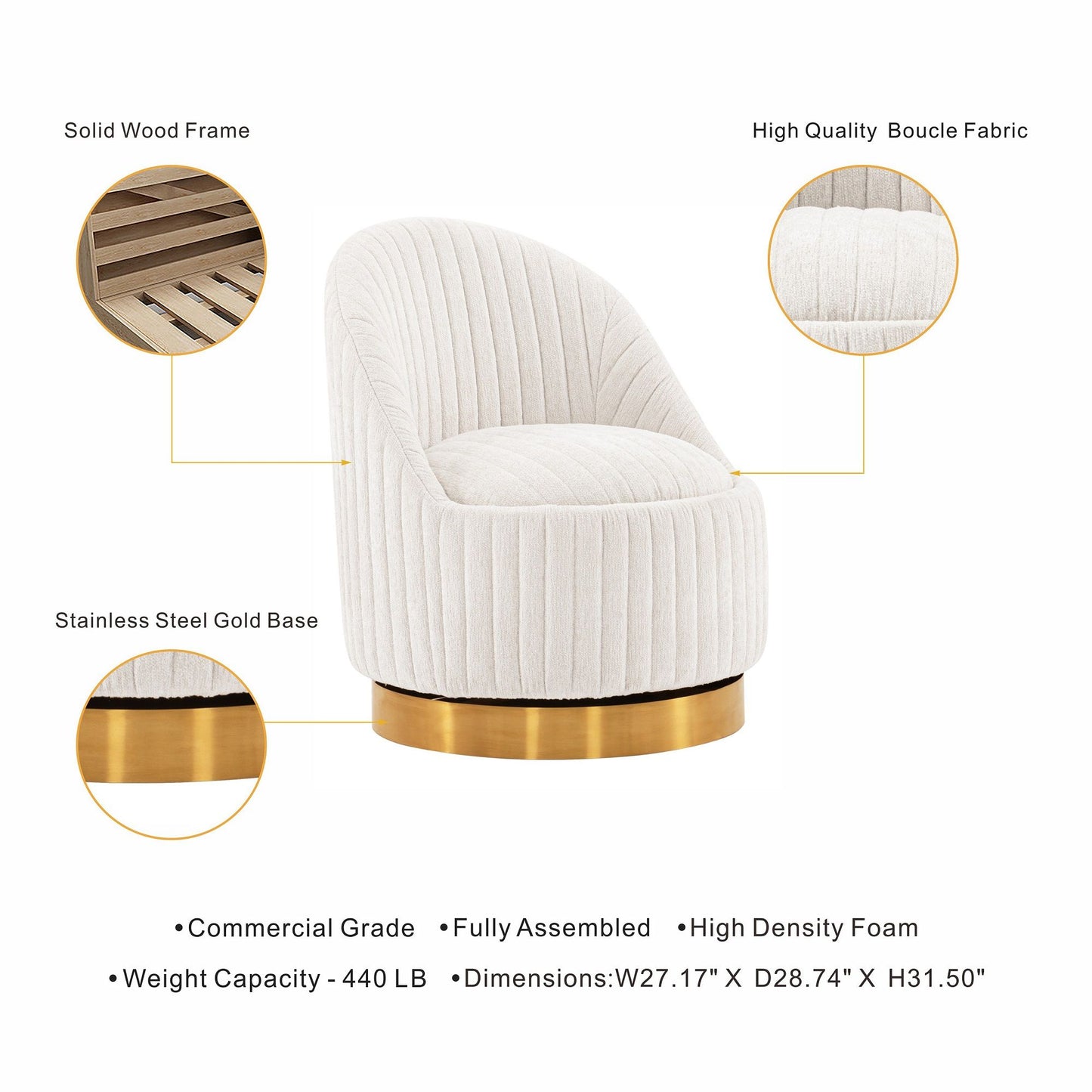 Manhattan Leela - Swivel Lounge Chair