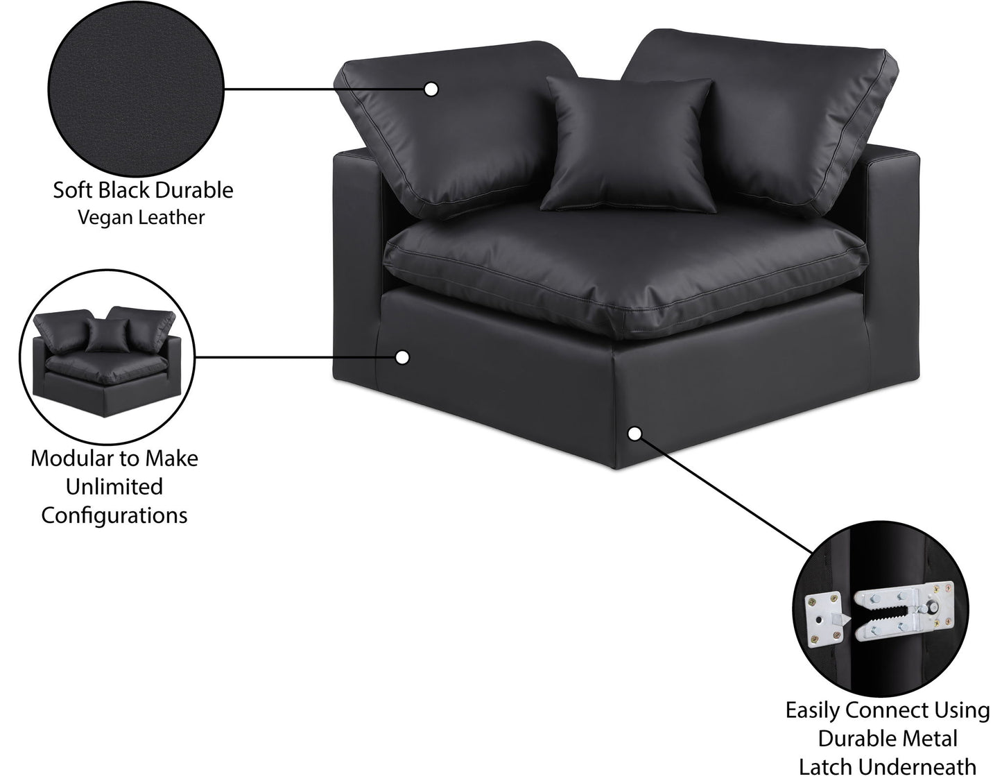 Comfy - Faux Leather Corner Chair
