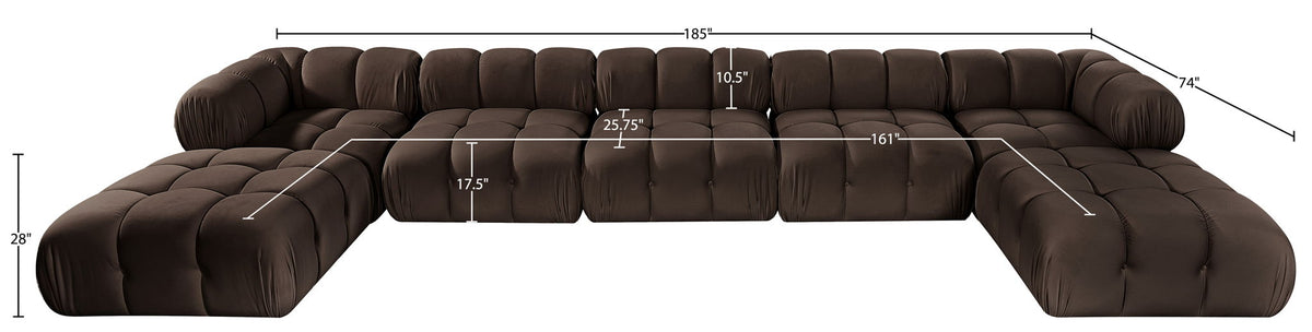 Orin - 7 Piece Modular Sectional (3 Modular Chairs, 2 Corner Chairs & 2 Ottomans)
