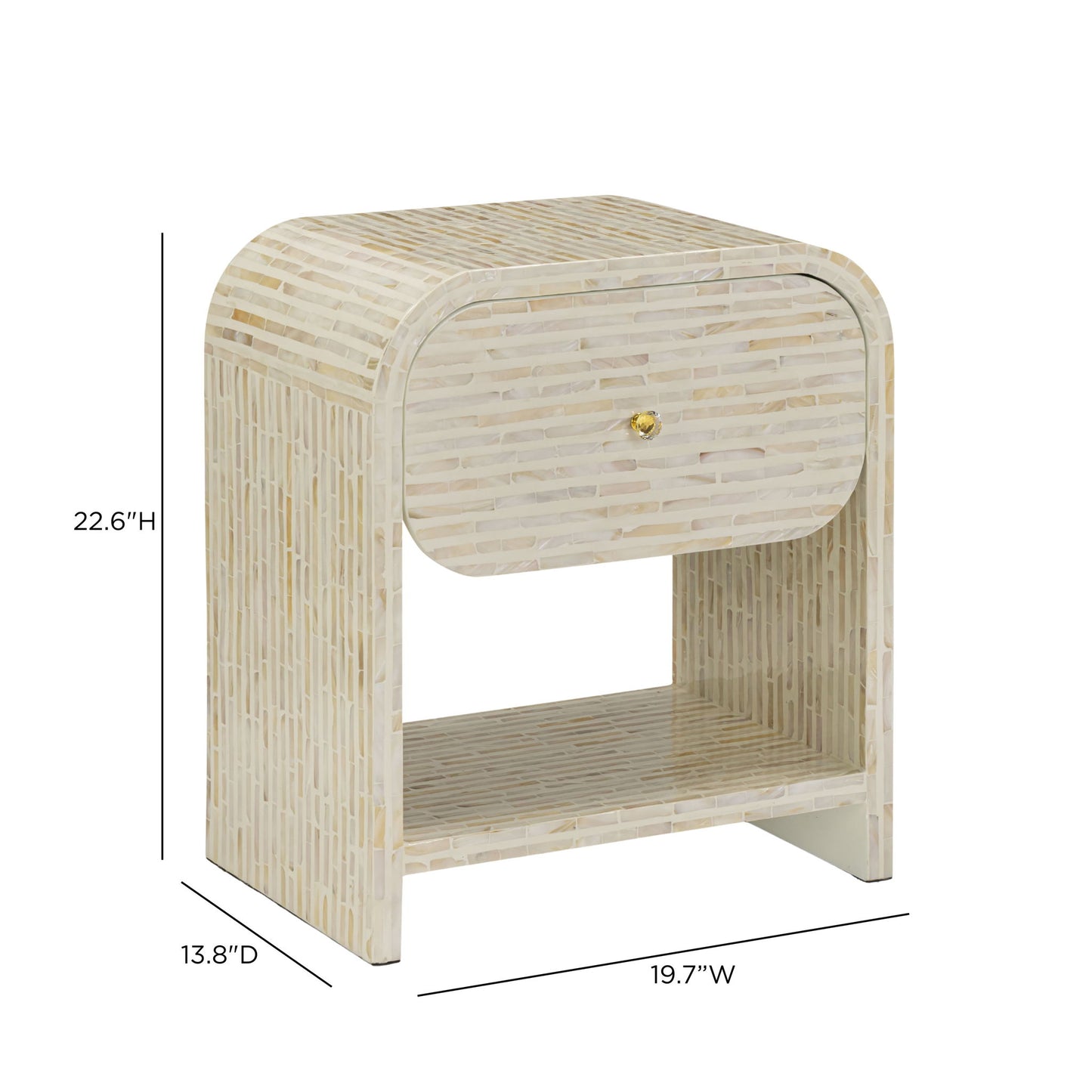 Borno - Mother Of Pearl Nightstand - Natural