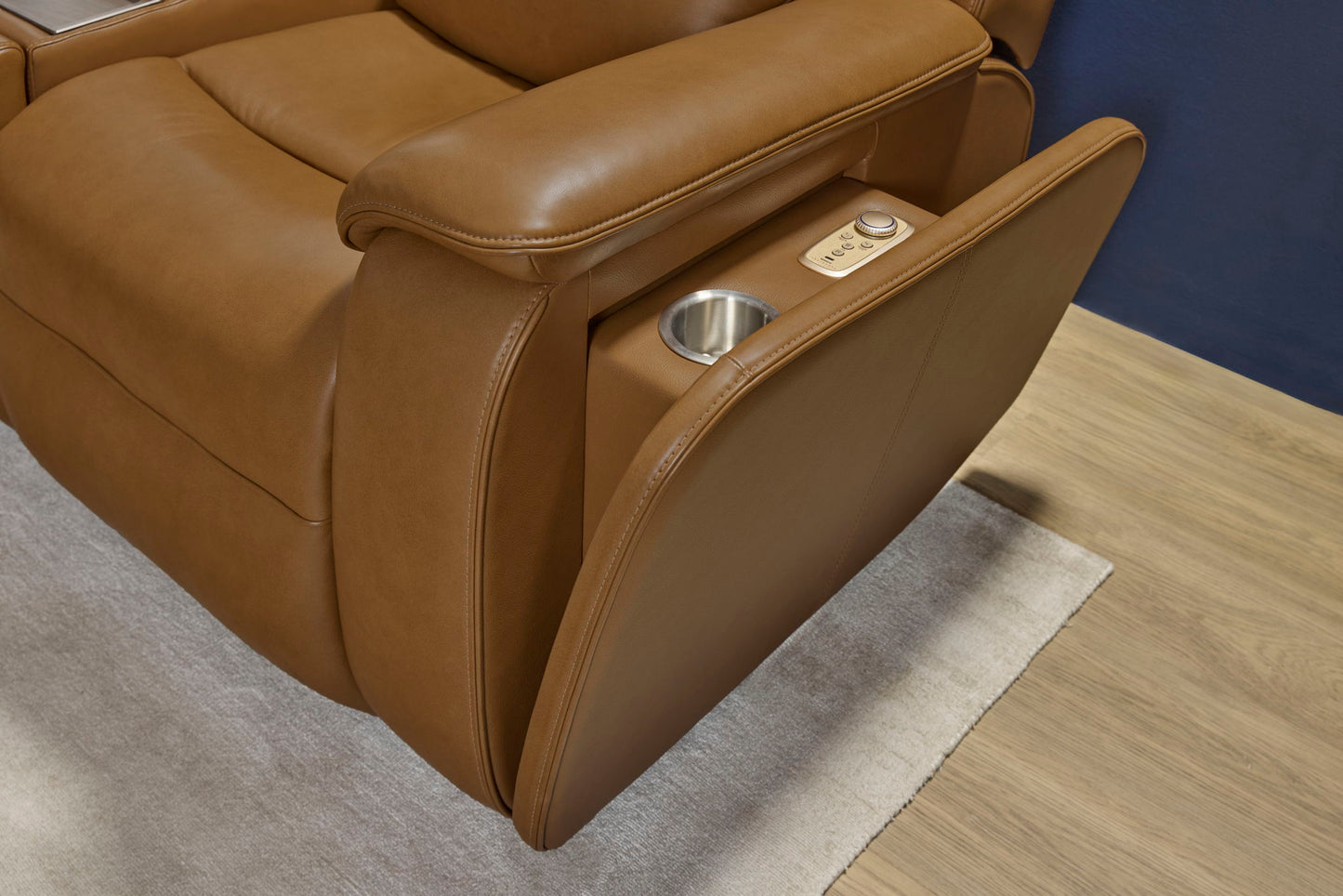 Ziggy - Power Reclining Loveseat With Console, Power Headrest, Lumbar, Heat & Massage