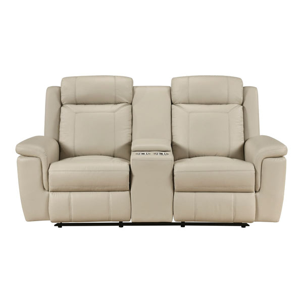 Nest Double Reclining Love Seat with Center Console and Receptacles