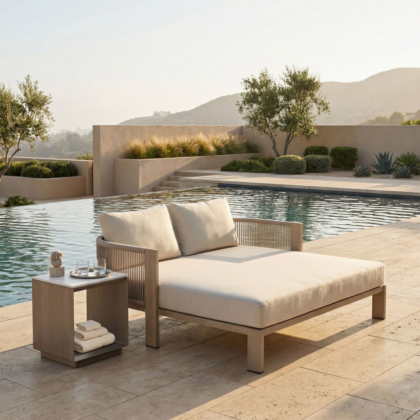 Sunlit Springs - Daybed - Green / Light Brown