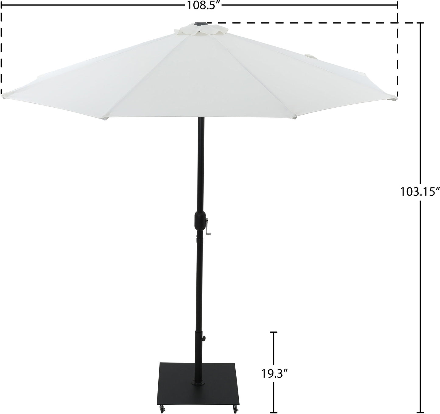 Fiji - Aluminum Patio Umbrella With Square Black Base