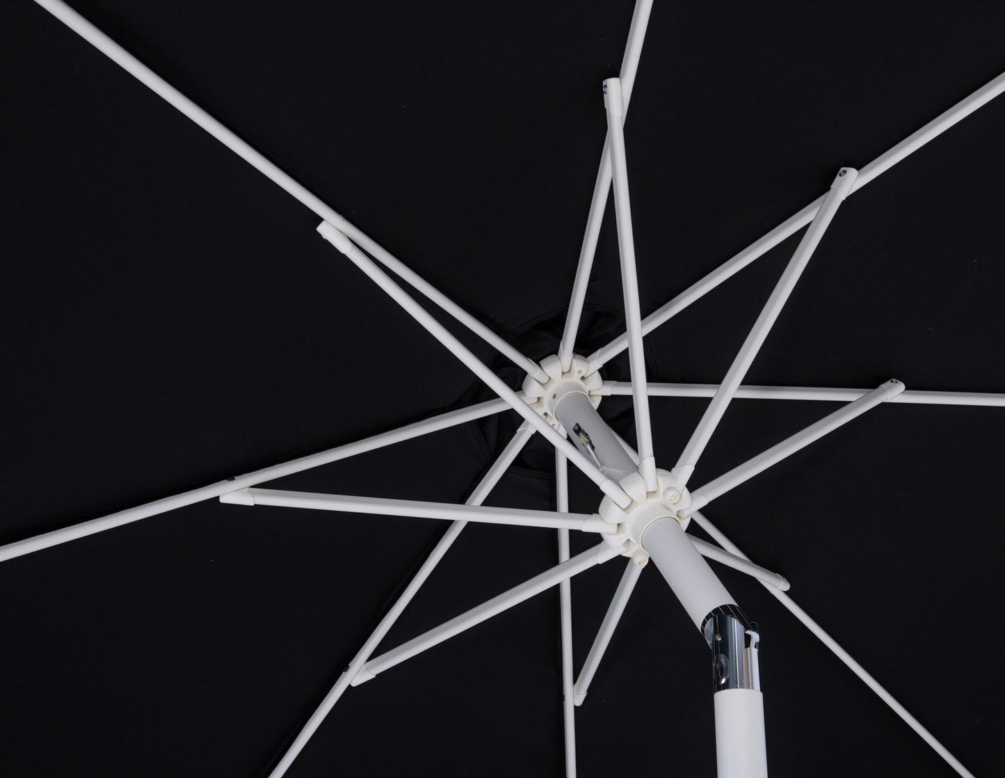 Fiji - Aluminum Patio Umbrella With Square Black And White Base