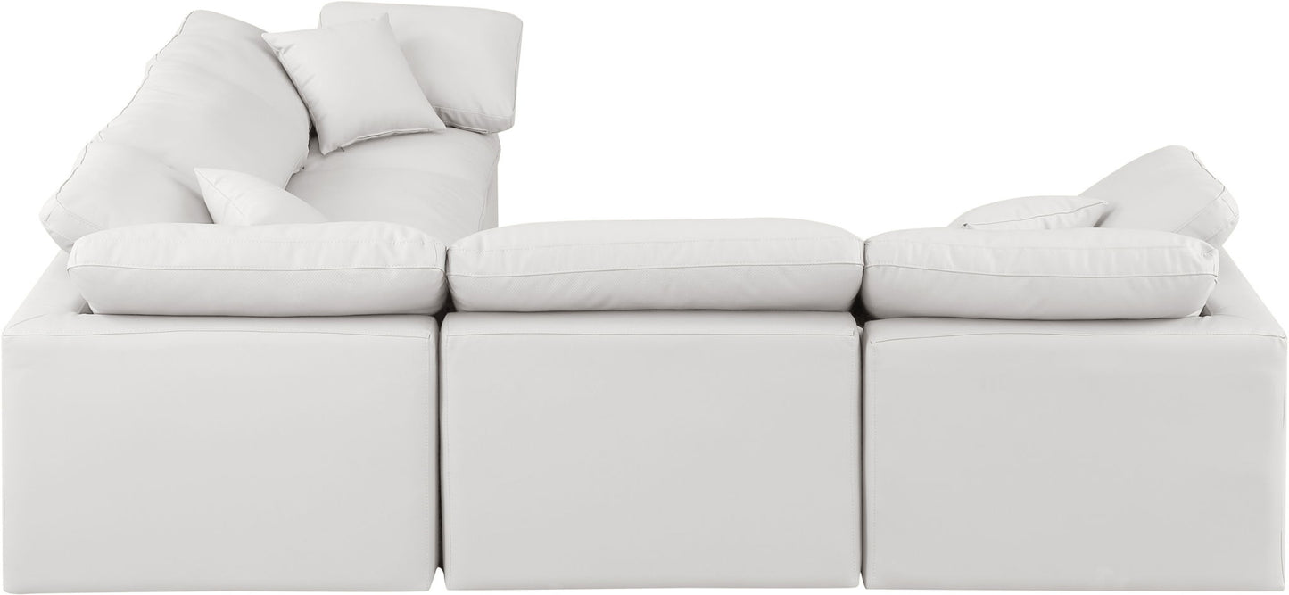 Indulge - Faux Leather 5 Piece Modular Corner Sectional