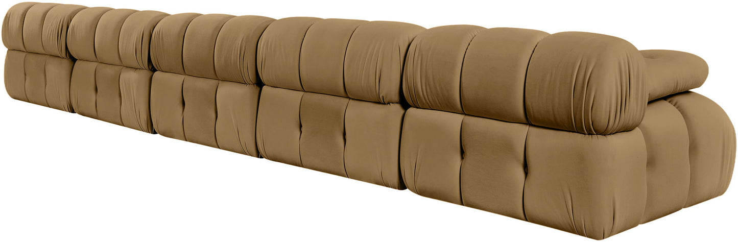 Orin - Velvet 5 Piece Modular Armless Sofa