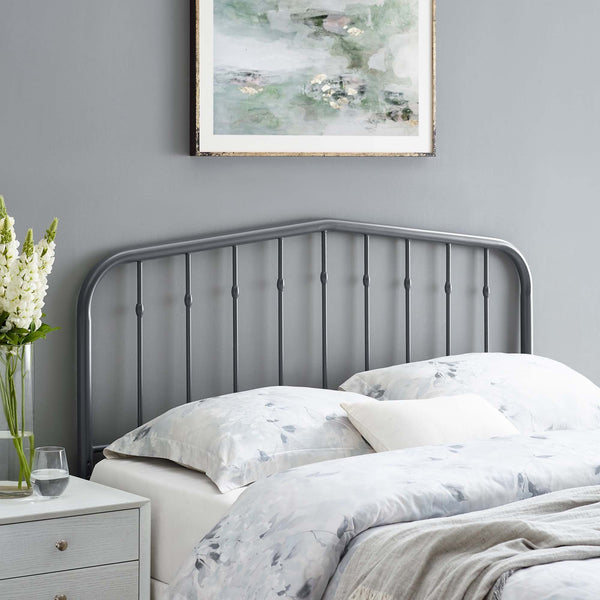 Lennon Metal Headboard - Queen, Gray