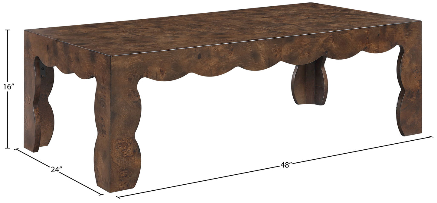 Vassa - Burl Veneer Coffee Table