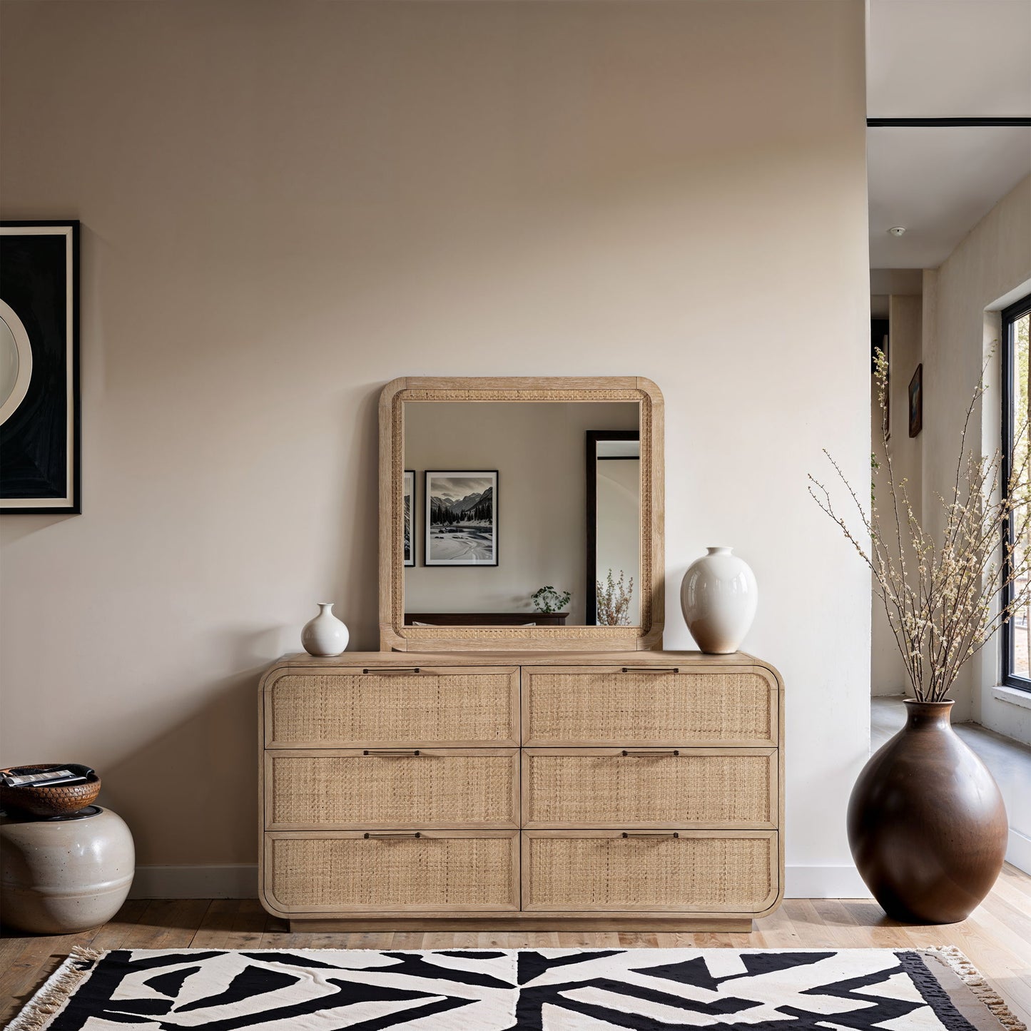 Windsor - Rubberwood Mirror - Natural