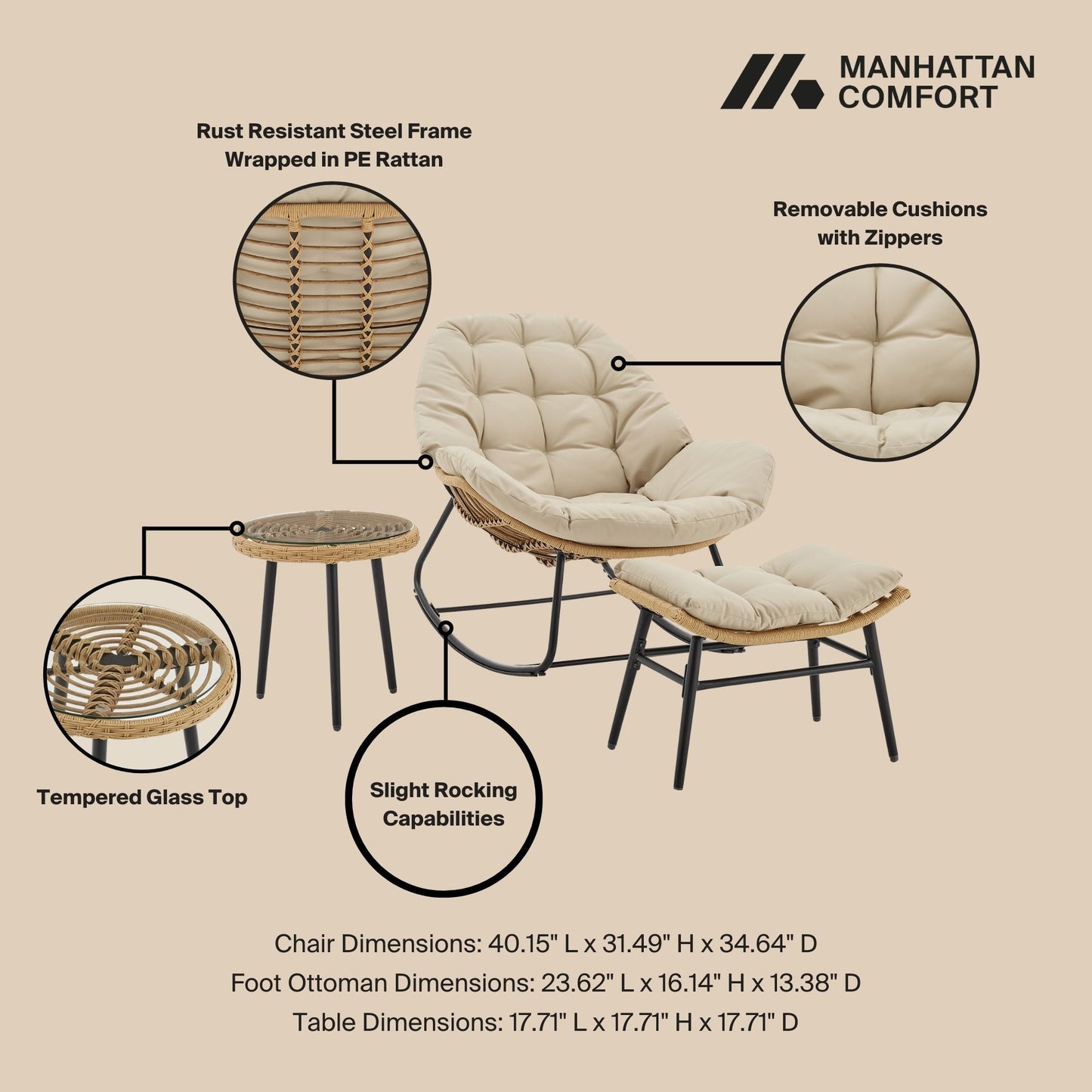 Manhattan Benson - Lounge Chair Set