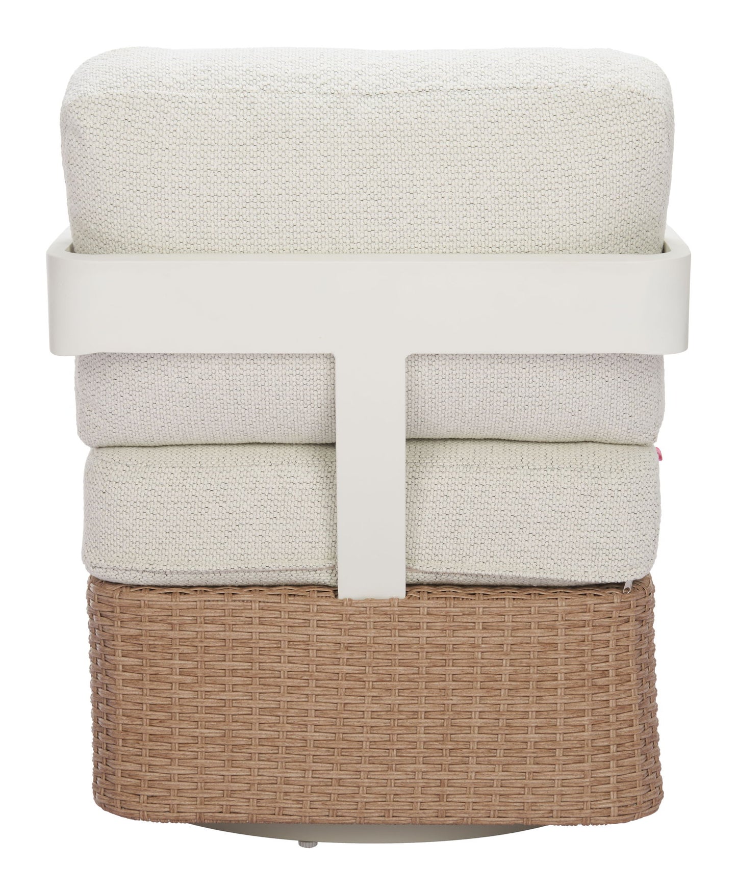 Gelo - Outdoor Swivel Chair - White / Brown