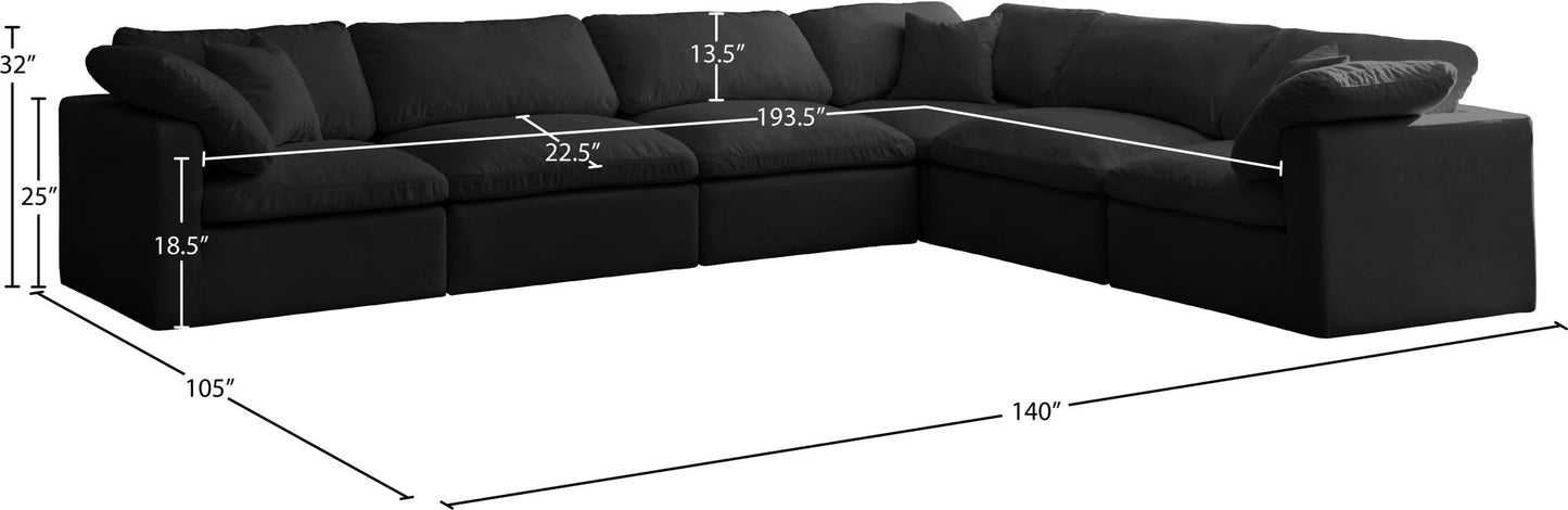 Plush - 6 Piece Modular Sectional