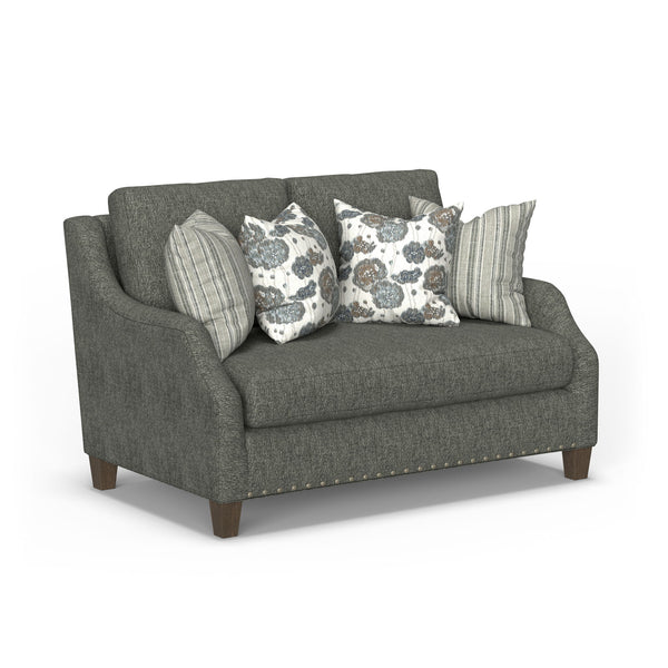 Gianna - Fabric Bench Loveseat With Nailhead Trim