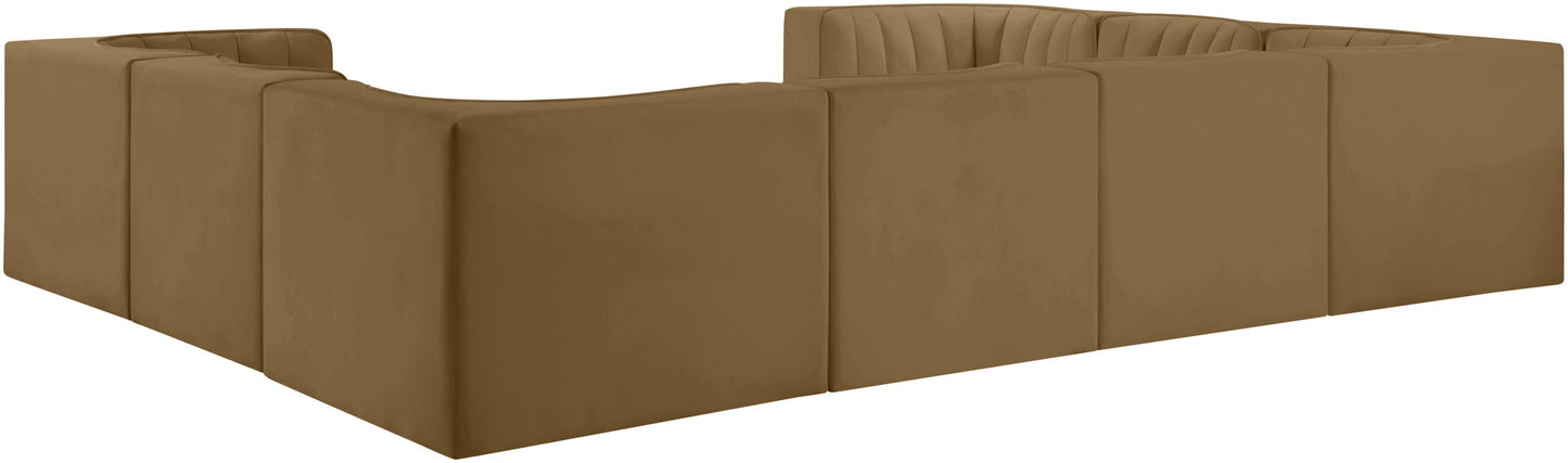 Rummi - Velvet Performance Fabric Upholstered Modular Sectional
