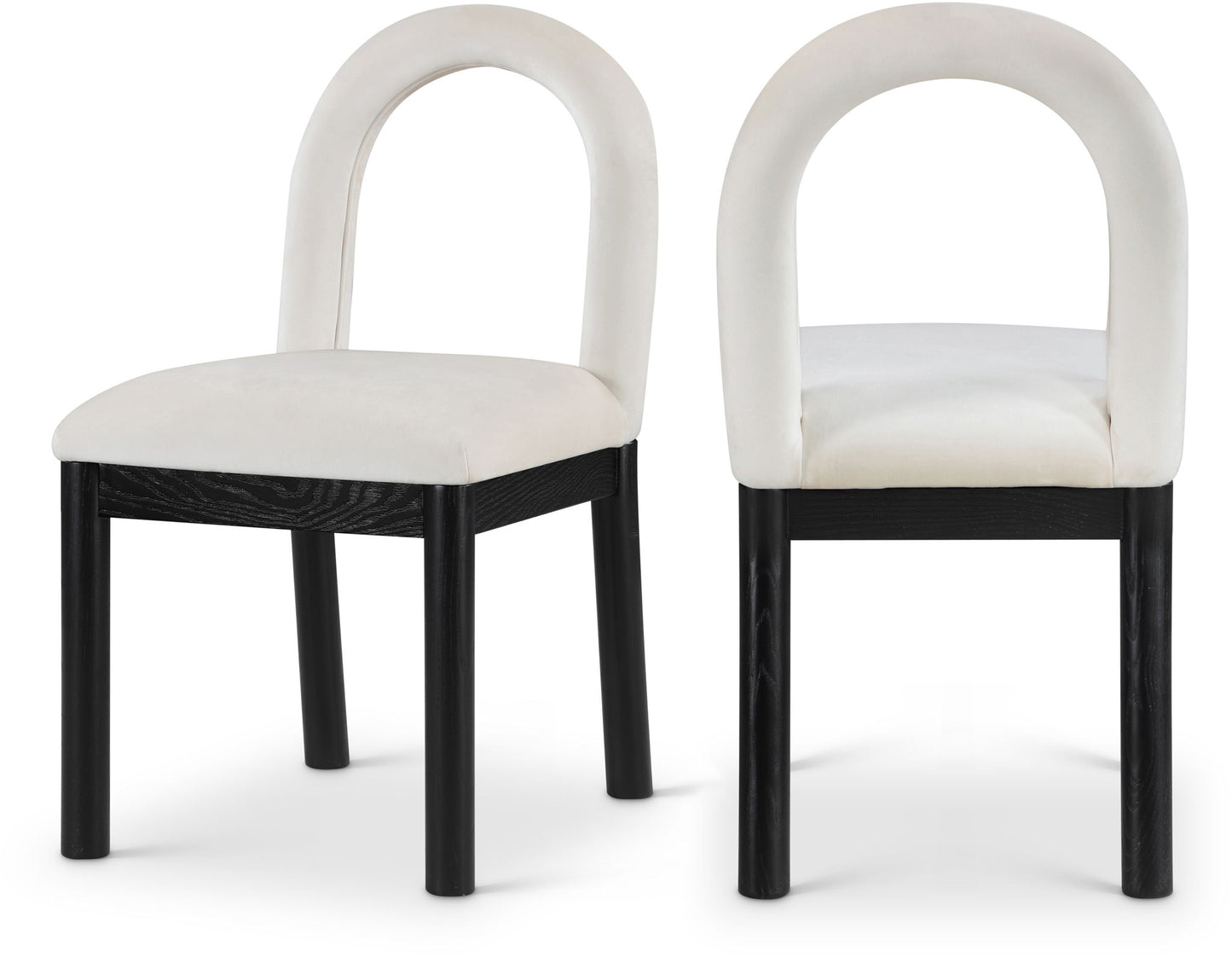 Conrad - Velvet Dining Chair With Black Legs
