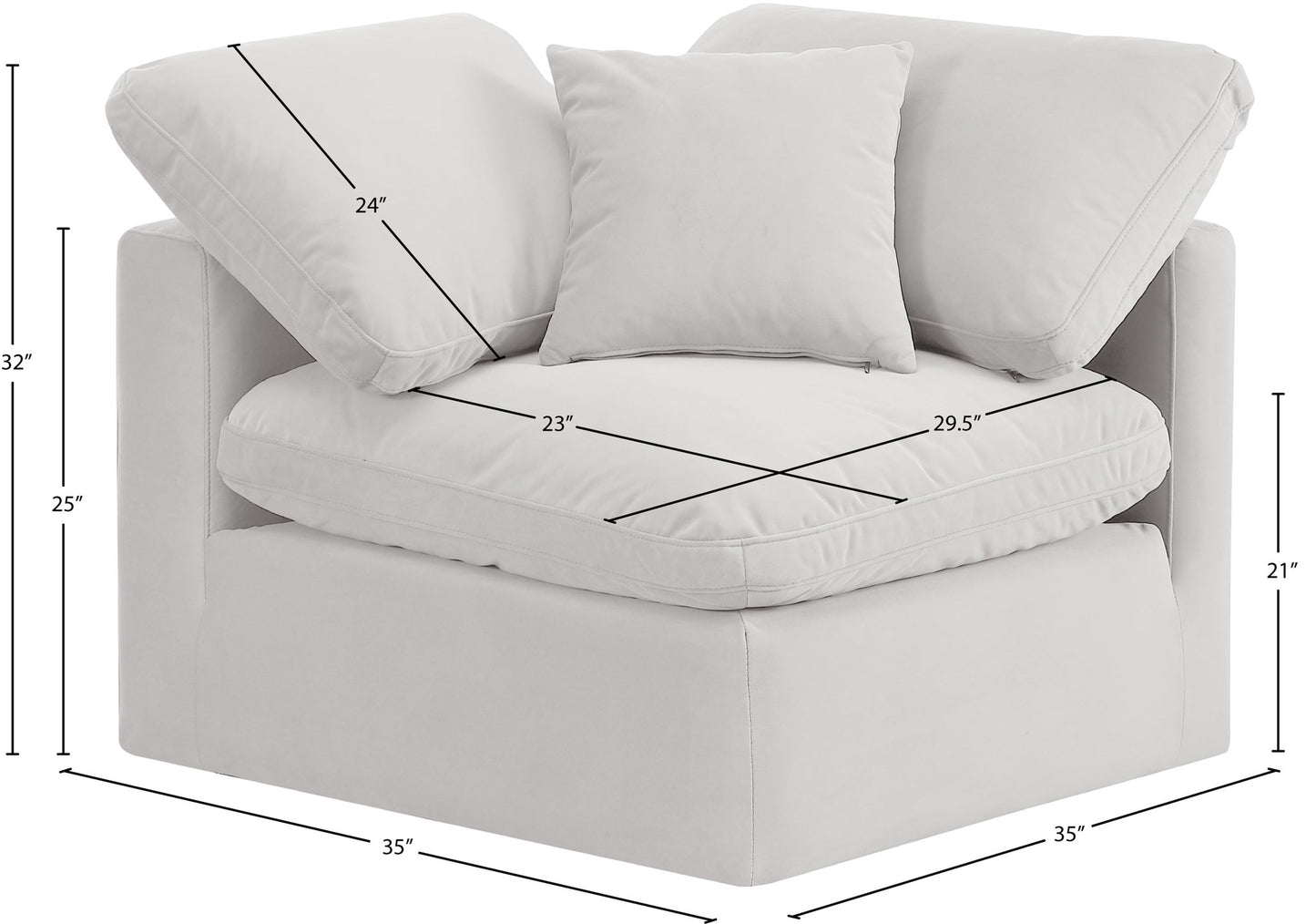 Indulge - Velvet Corner Chair