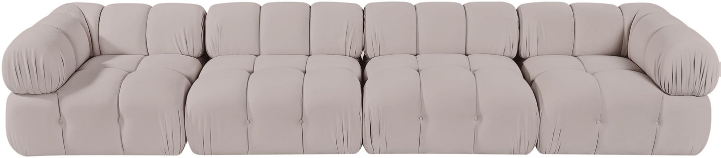 Orin - Fabric Velvet 4 Piece Modular Sofa