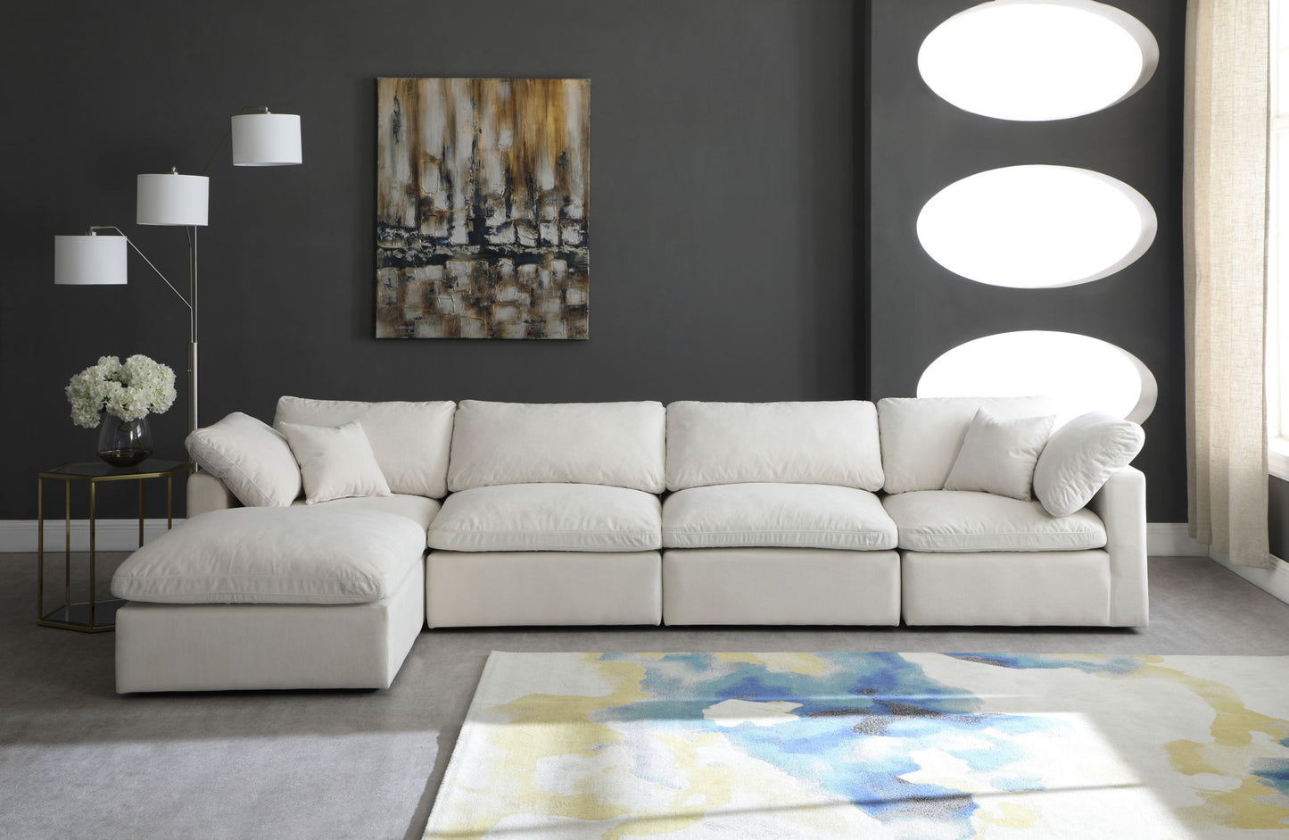 Plush - 5 Piece Modular Sectional