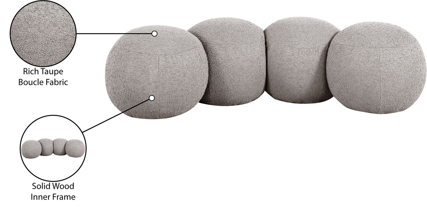 Apollo - Boucle Fabric Bench