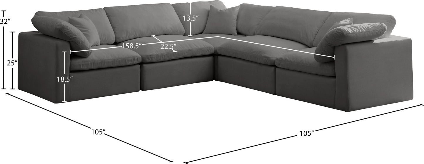Plush - 5 Piece Modular Sectional