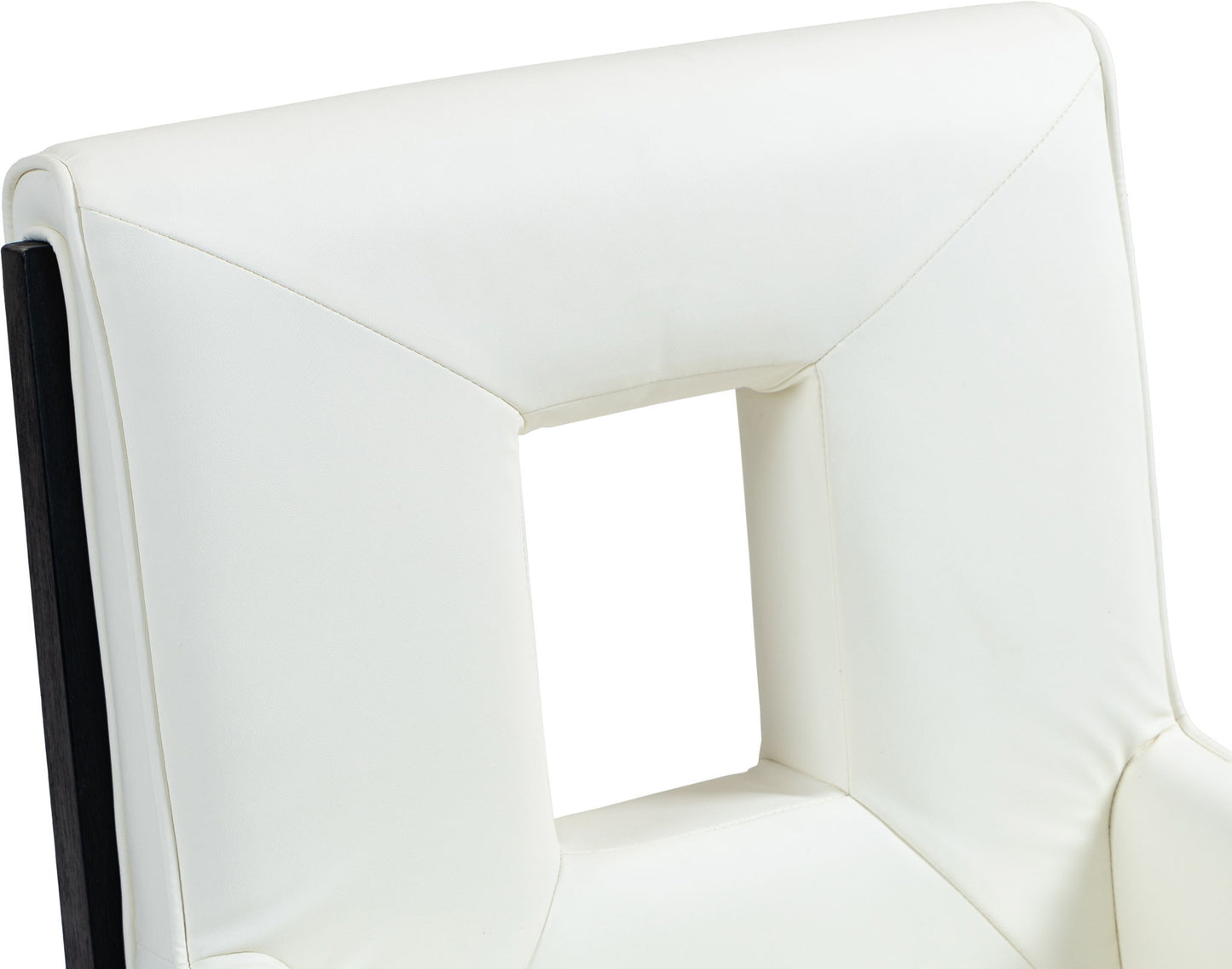 Gwendolyn - Faux Leather Dining Arm Chair With Black Frame