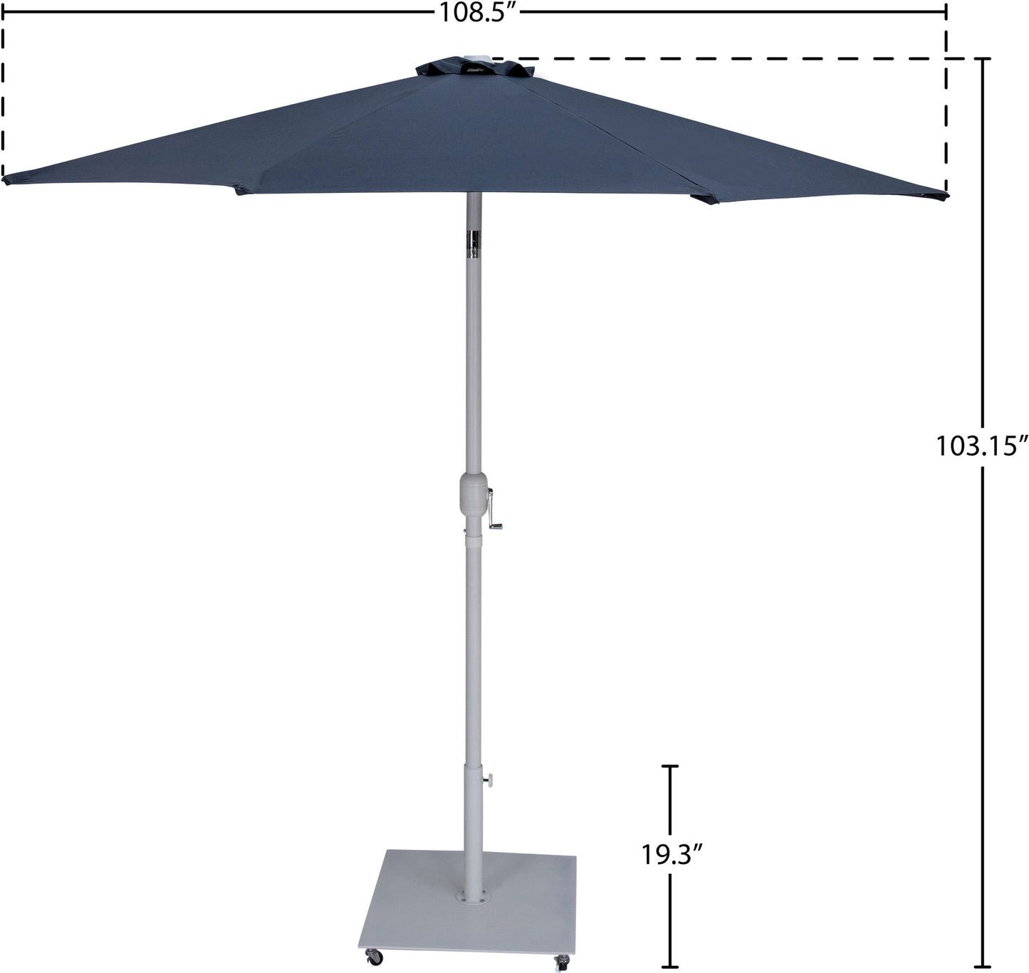 Fiji - Aluminum Patio Umbrella With Square White Base