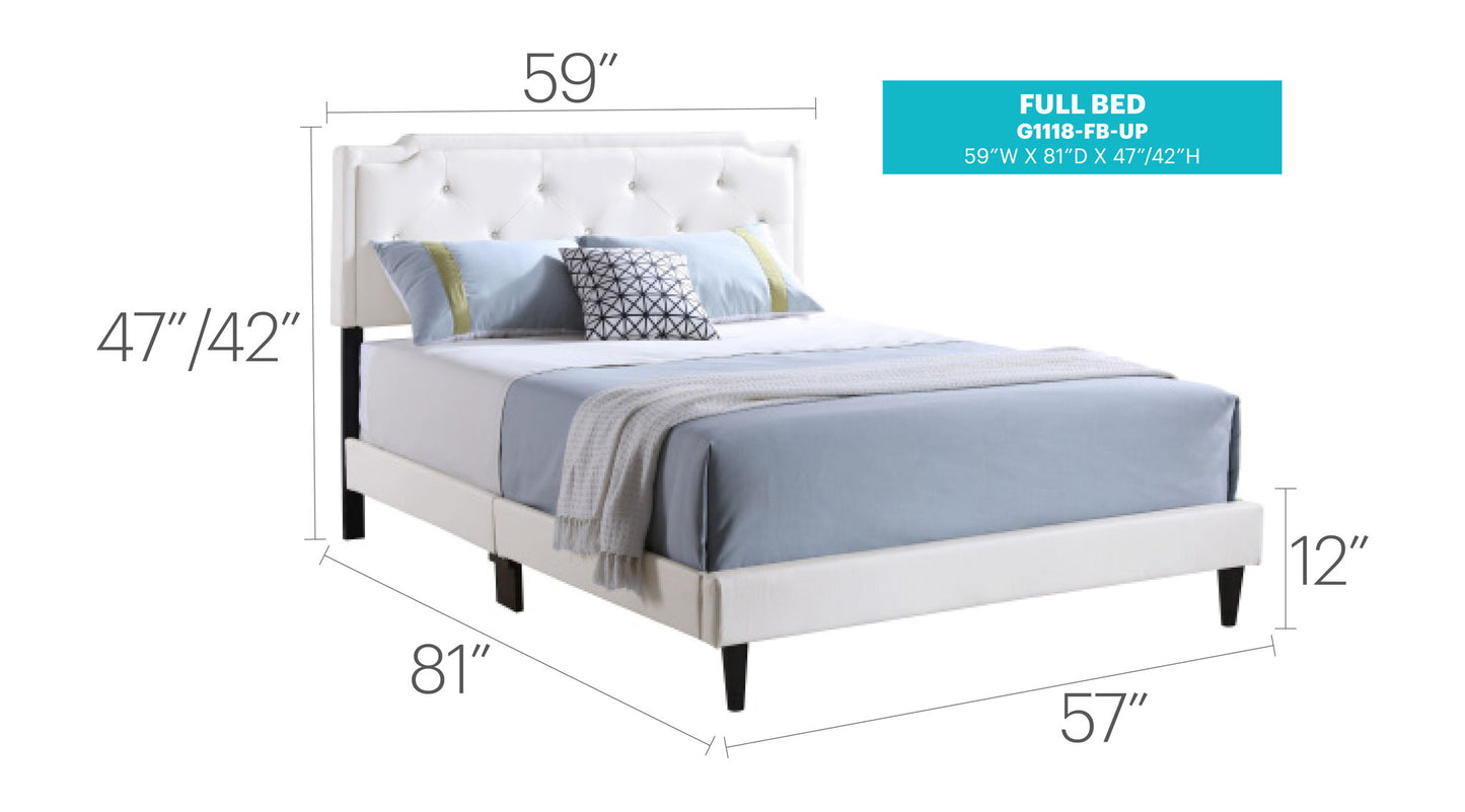 Glory Furniture - Deb - Faux Crystals Tufted Bed