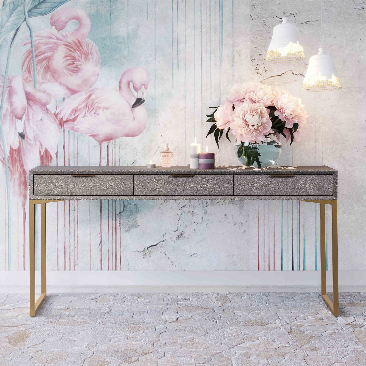 Pesce - 3 Drawer Console Table
