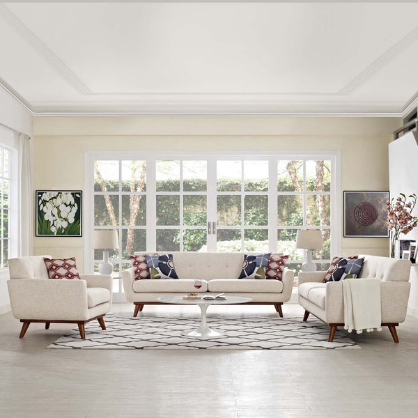 Engage Sofa Loveseat and Armchair Set of 3 - Beige