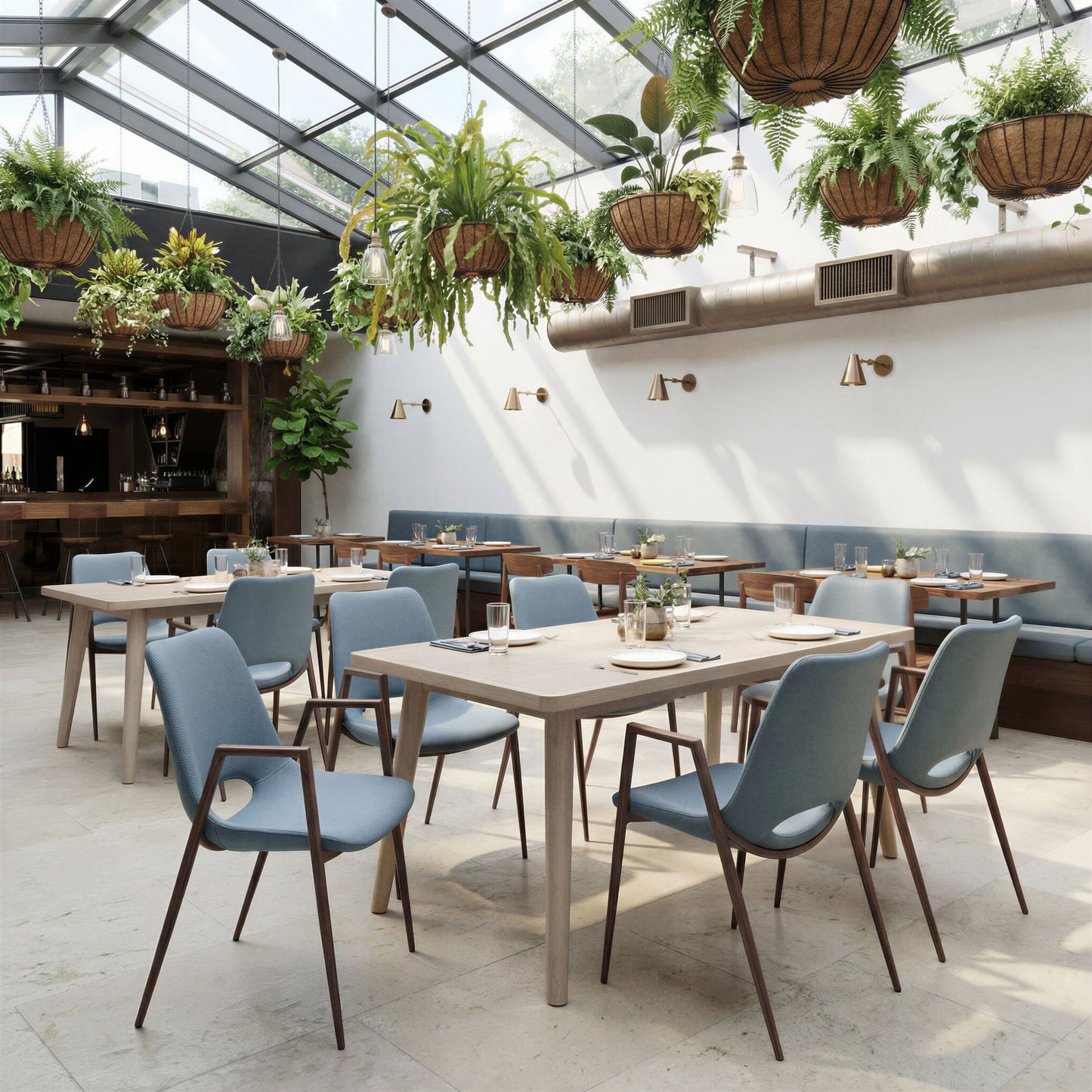 Roms - Dining Table - Natural / Whitewashed