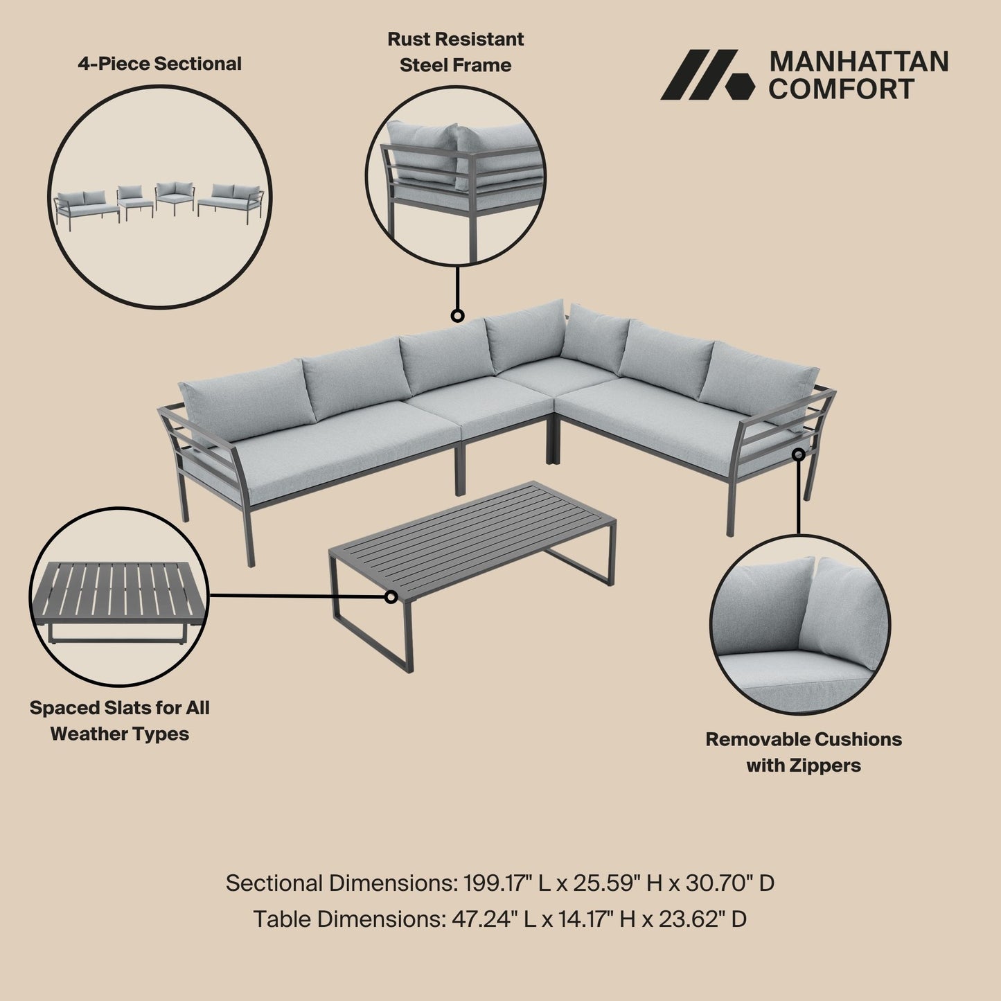 Manhattan Sunnyside - Conversation Set