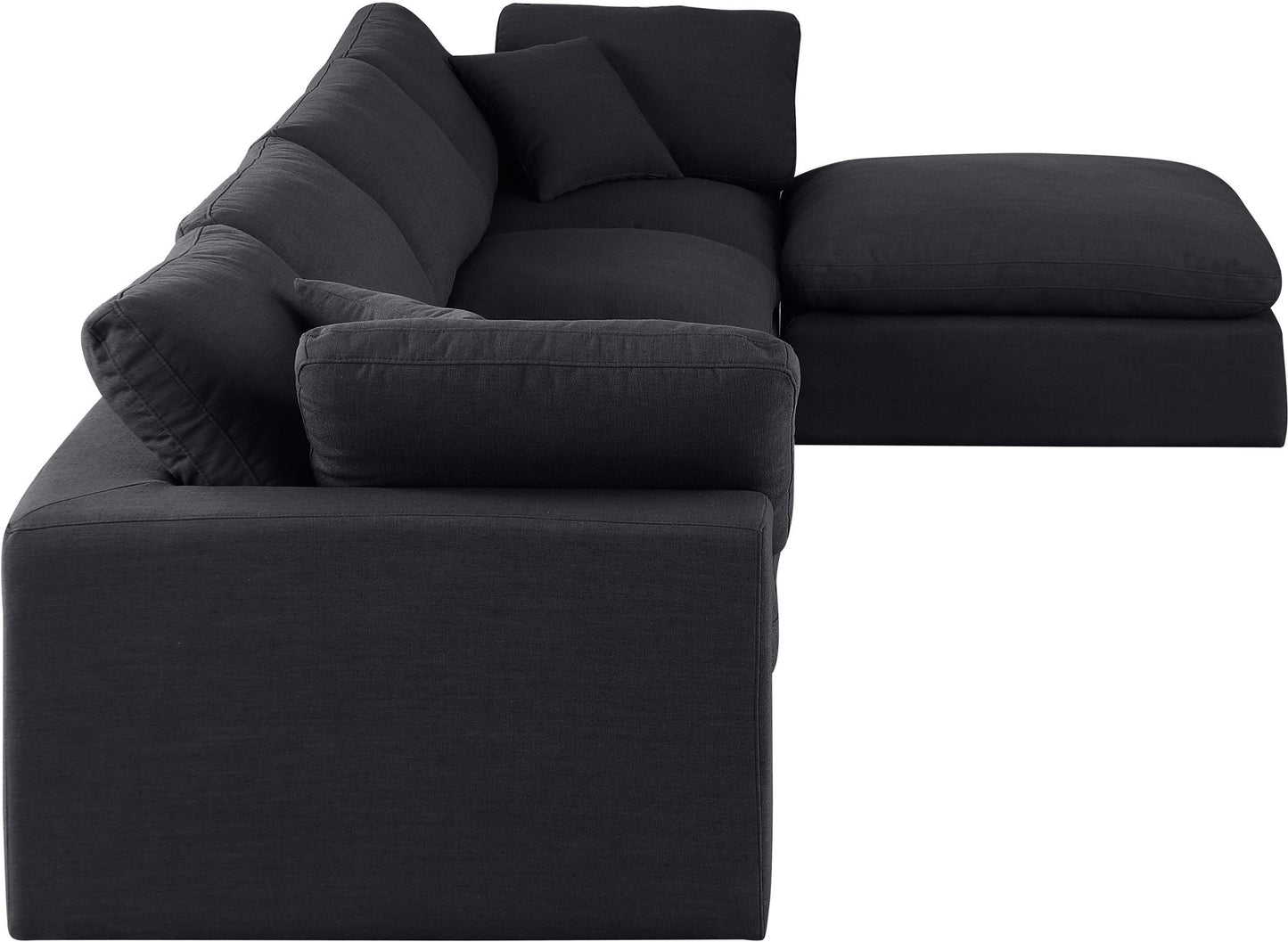 Comfy - 5 Piece Linen Modular Sectional With Chaise