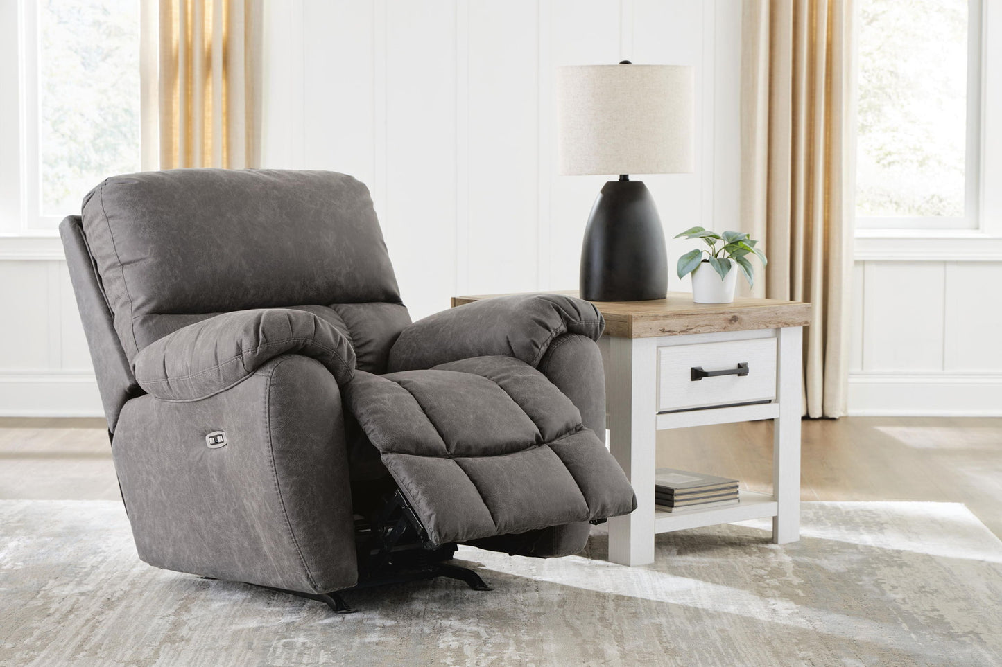 Bakerstein - Power Rocker Recliner With Adjustable Headrest - Galaxy