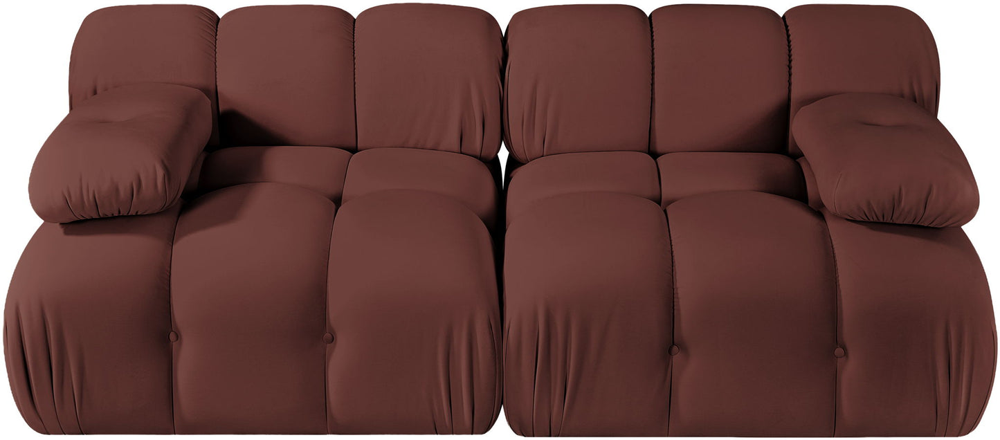 Orin - Velvet Performance Fabric Upholstered 2 Piece Modular Sofa