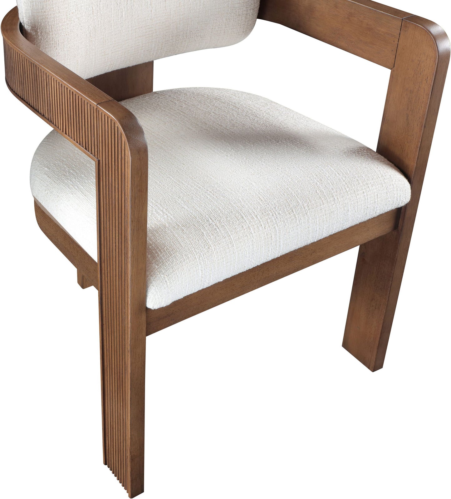 Sacha - Linen Dining Chair With Brown Base (Set of 2)