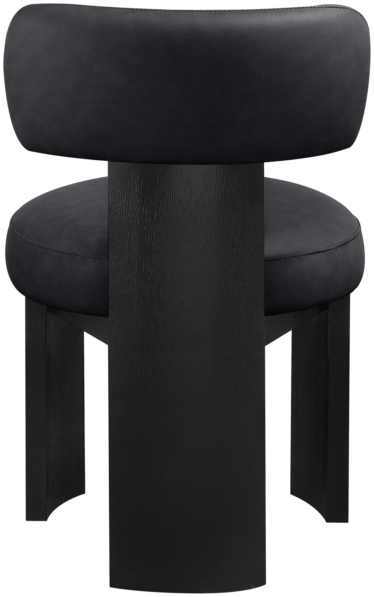 Atelier - Vegan Leather Upholstered Dining Chair (Set of 2) - Black Frame